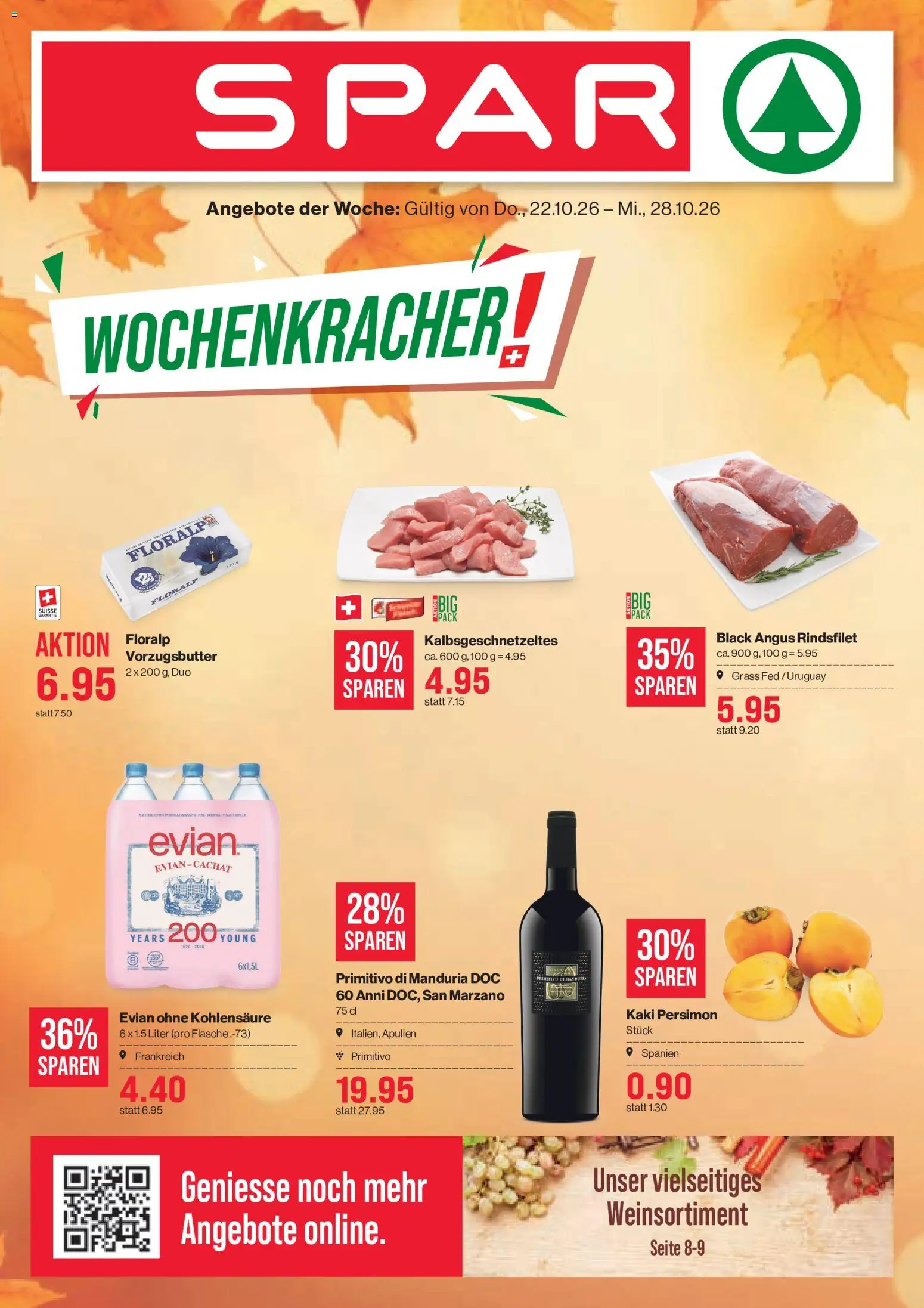 Spar Aktionen Donnerstag, 22. Oktober