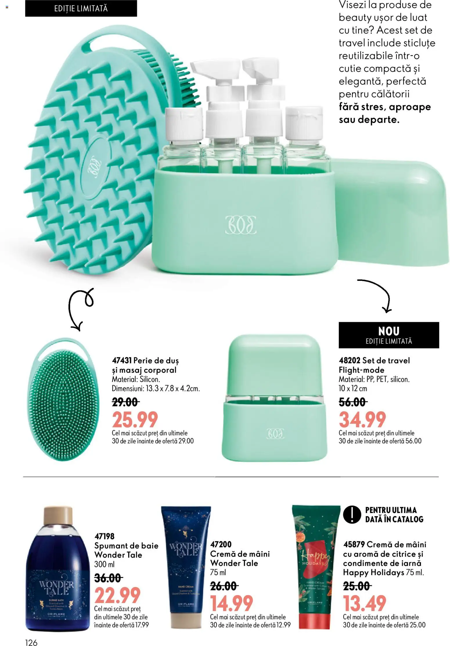 Noul catalog Oriflame – valabil de la 08.07.2026 | Pagină: 126 | Produse: Cutie, Cremă, Cremă de mâini, Spumant de baie