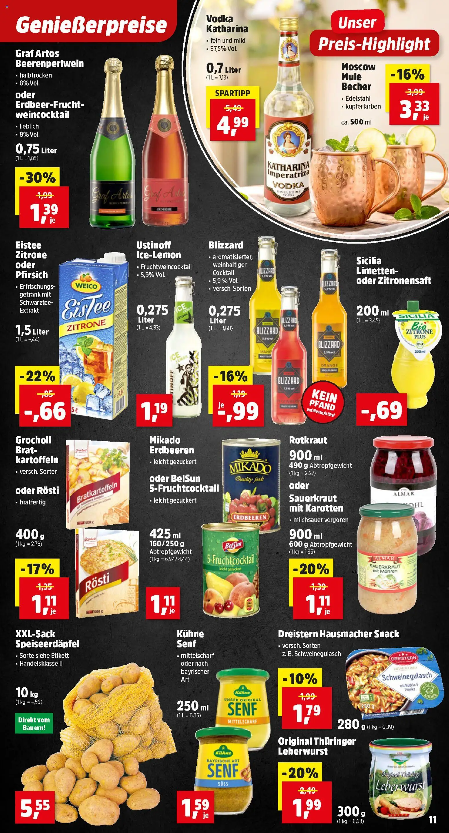 Thomas Philipps Flugblatt gültig ab 31.08.2026 | Seite: 13 | Produkte: Erdbeeren, Kartoffeln, Pfirsich, Sauerkraut