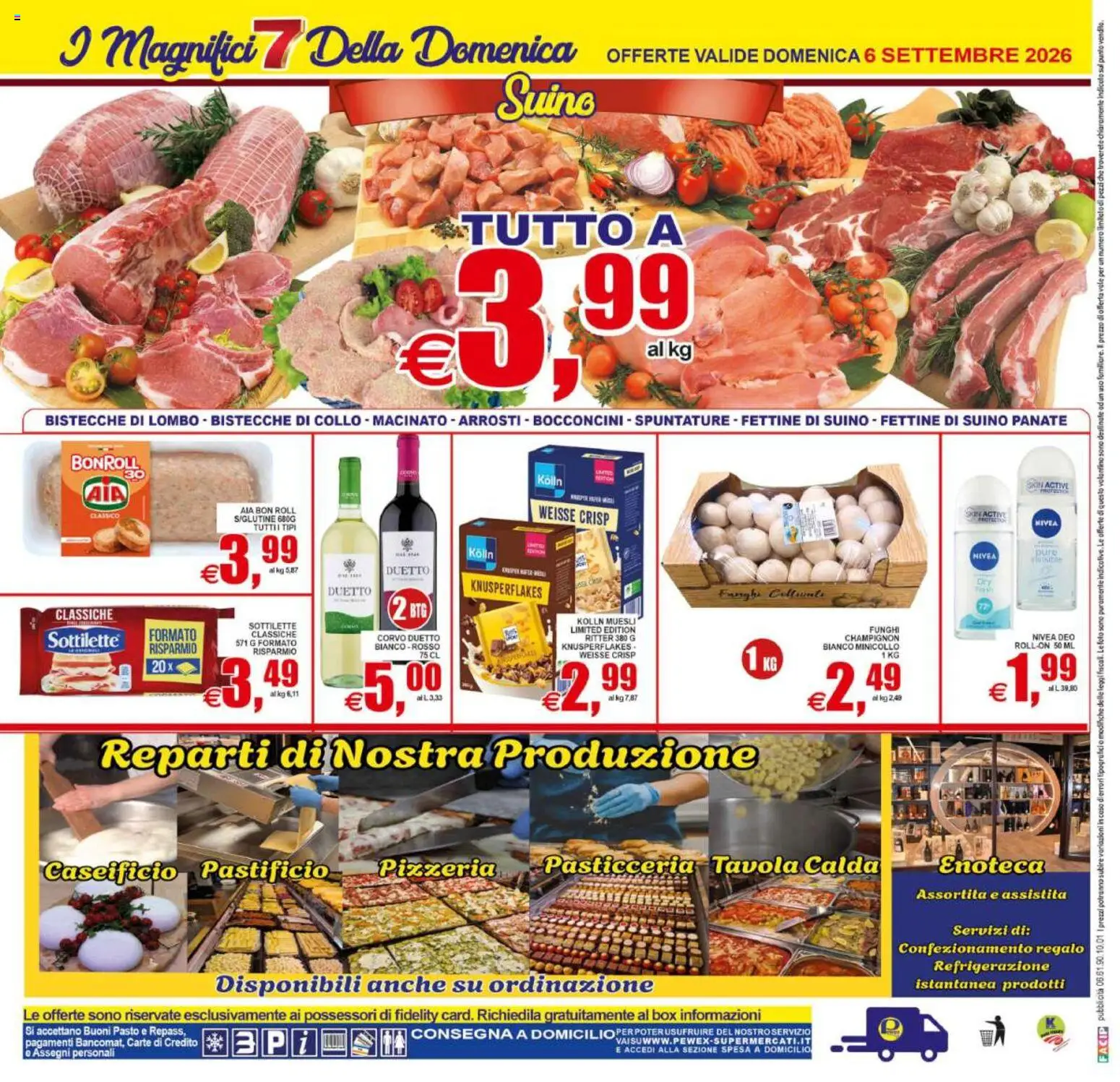 Volantino Pewex del 02/09/2026 | Pagina: 28 | Prodotti: Funghi, Collo, Enoteca, Macinato
