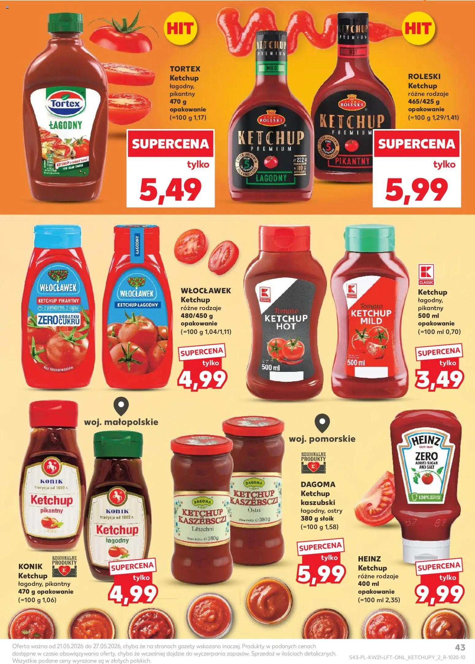 Kaufland gazetka od 21.05.2026 | Strona: 43 | Produkty: Ketchup