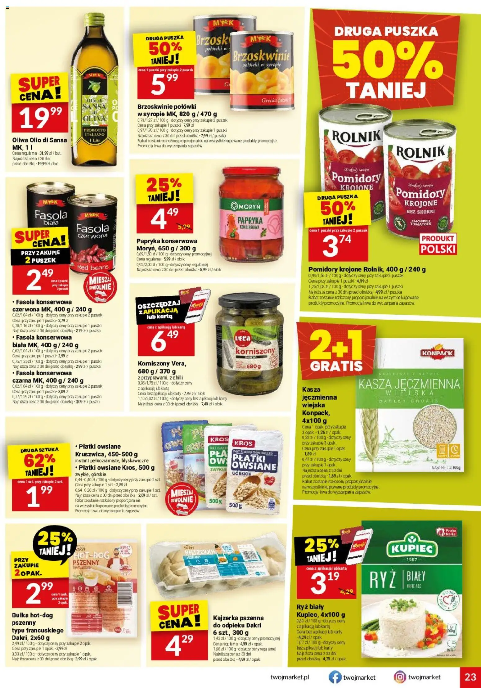 Twój Market gazetka od 30.09.2026 | Strona: 23 | Produkty: Papryka, Kajzerka, Pomidory, Ryż