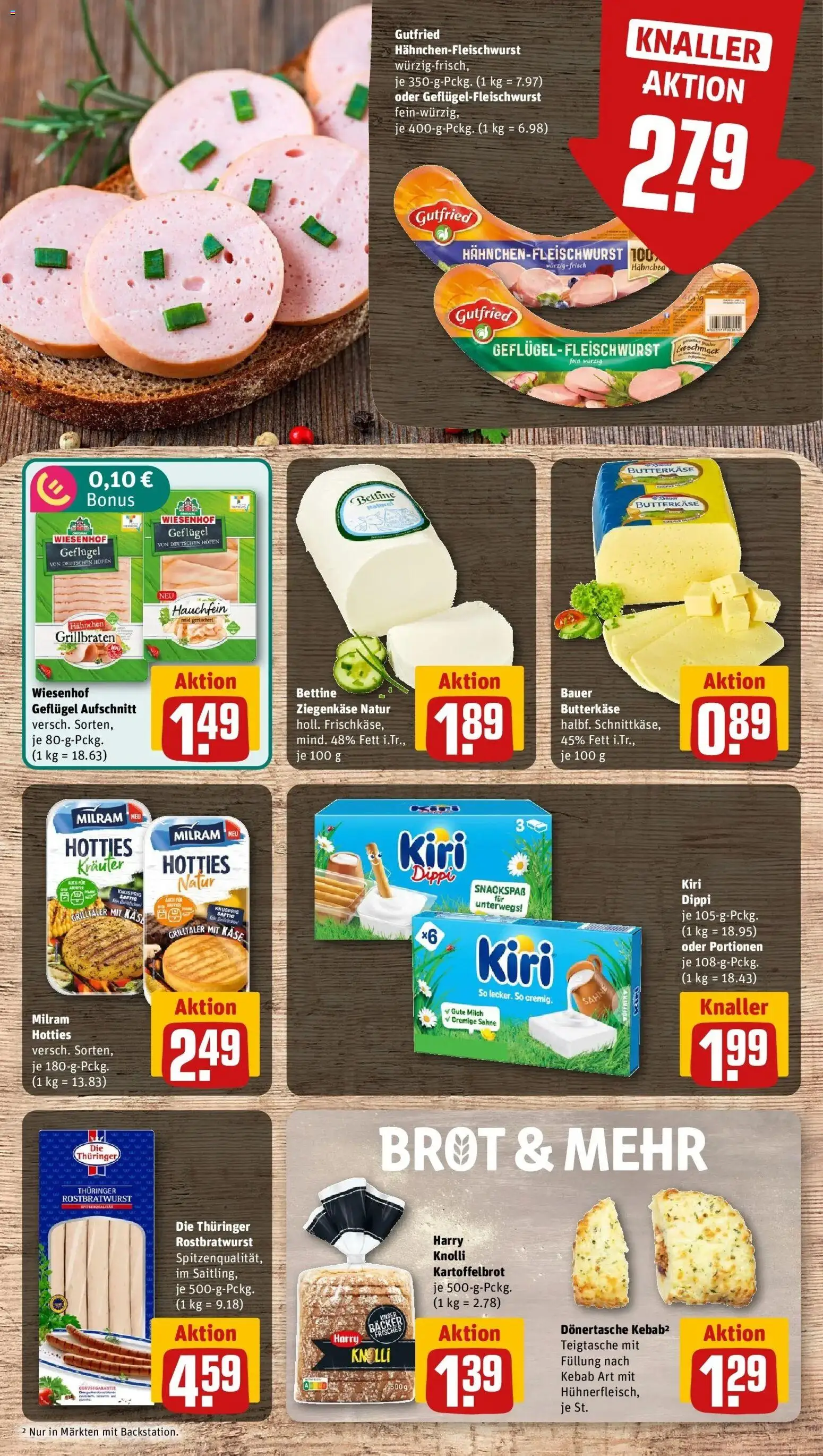 REWE Prospekt ab 03.08.2026 zum Blättern » Angebote | Seite: 9 | Produkte: Hahnchen, Milch, Ziegenkäse, Milram