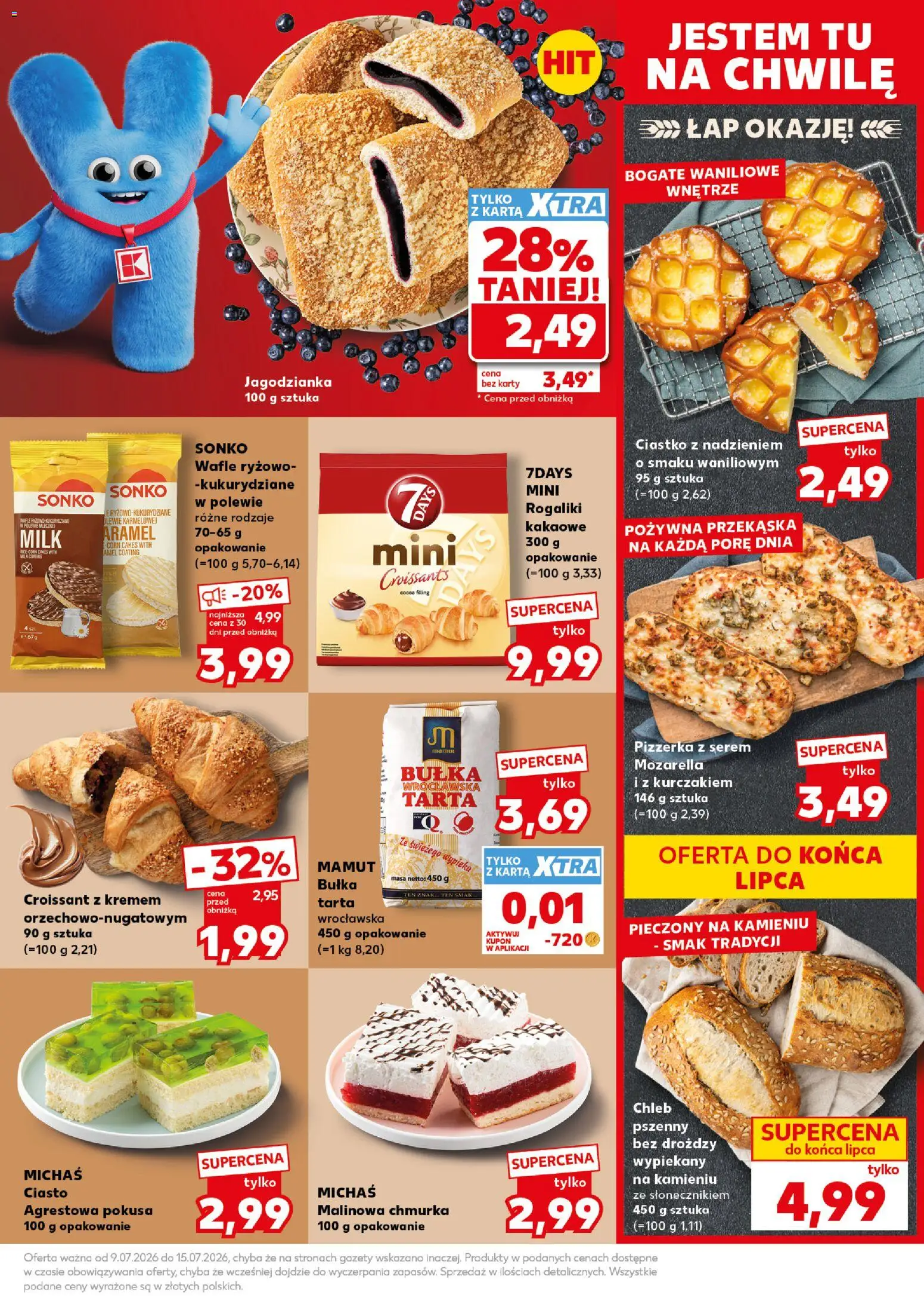 Kaufland Polsko leták - Mocny start od 13.07.2026 | Strana: 27 | Produkty: Chléb, Mozarella, Croissant, Karty