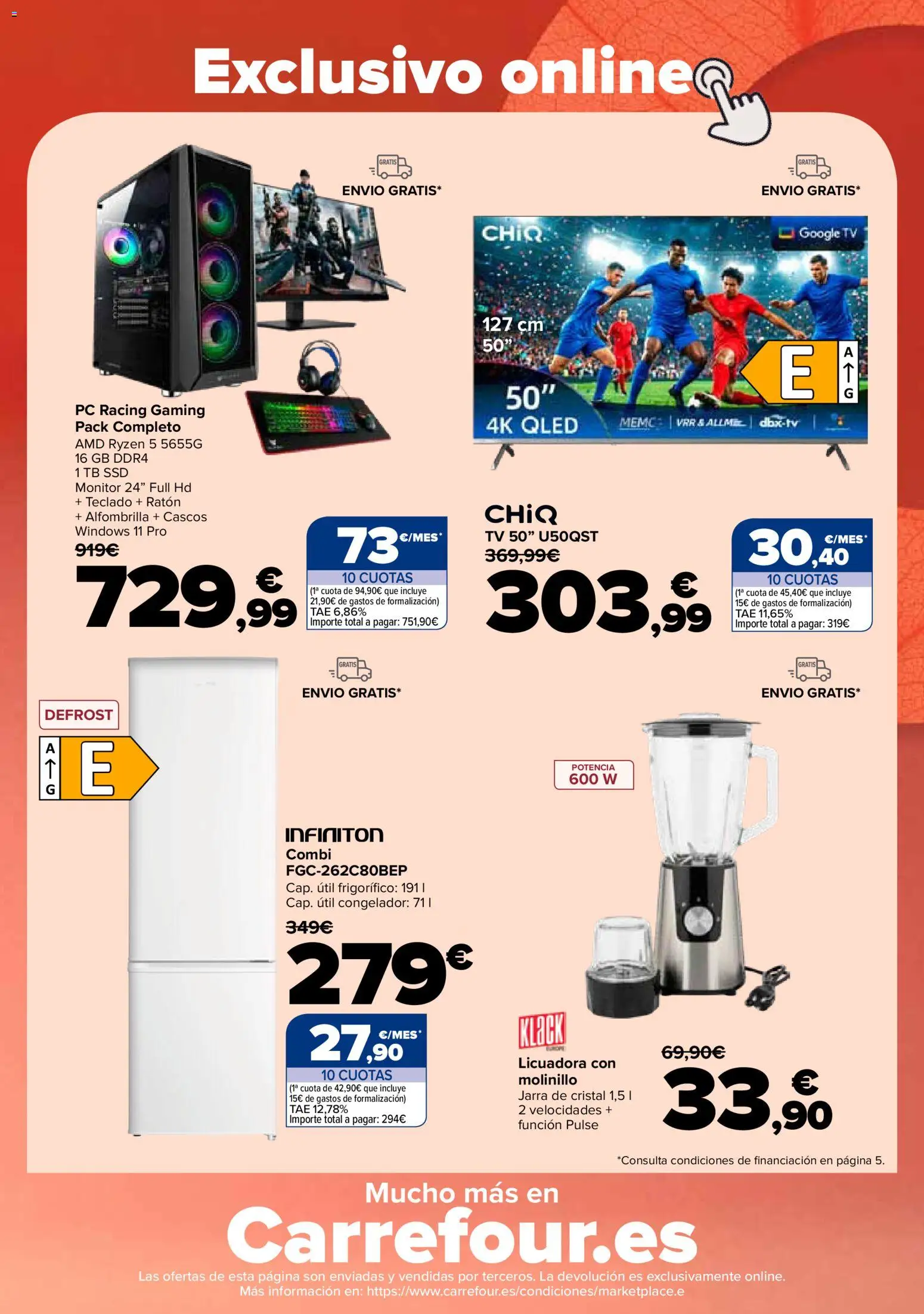 Carrefour Electro Feria │ válido desde el 27/10/2026 | Página: 26 | Productos: Alfombrilla, Teclado, Televisión, Combi