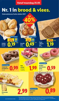 Aardbei-marshmallow donut, Per stuk - Voorbeeld van een folder van Lidl, geldig van 25.05.2026 | Pagina: 16