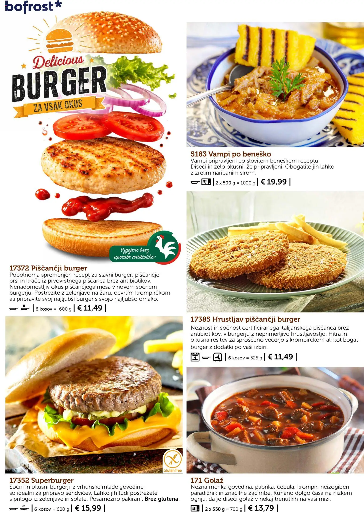 Novi Bofrost katalog ponudbe – veljaven od 01.10.2026 | Stran: 70 | Izdelki: Burgerji, Paradiznik