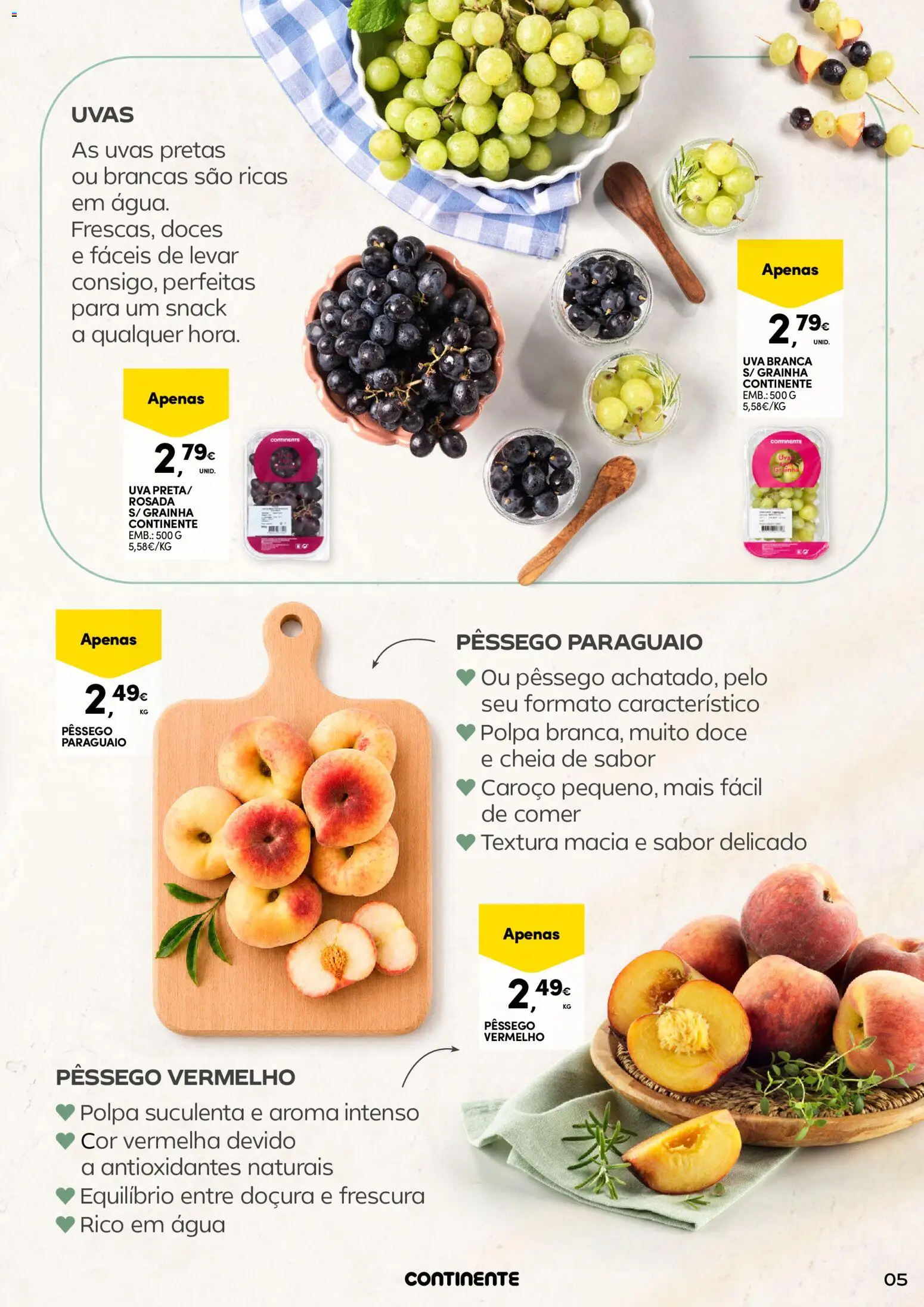 Continente - Frescos Frescura do Verão │ válido de 16.06.2026 | Página: 5 | Produtos: Agua, Doces, Uvas