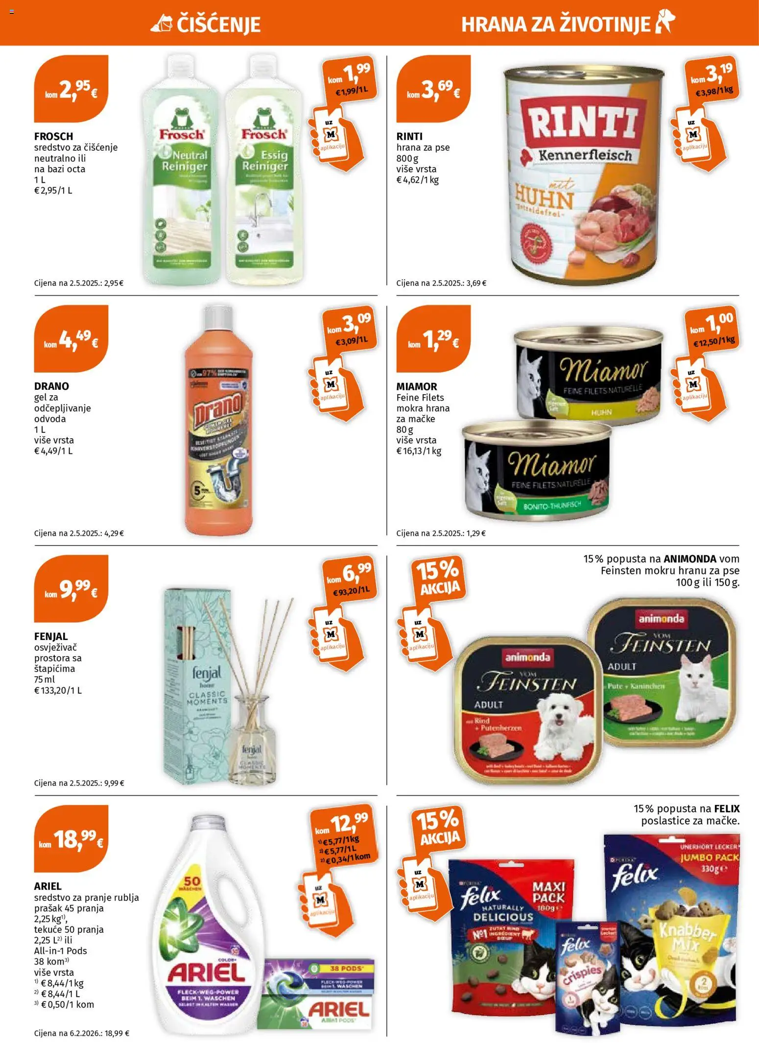Müller katalog | vrijedi od 20.04.2026 | Stranica: 8 | Proizvodi: Gel za odčepljivanje odvoda, Osvježivač prostora, Hrana za mačke, Ariel