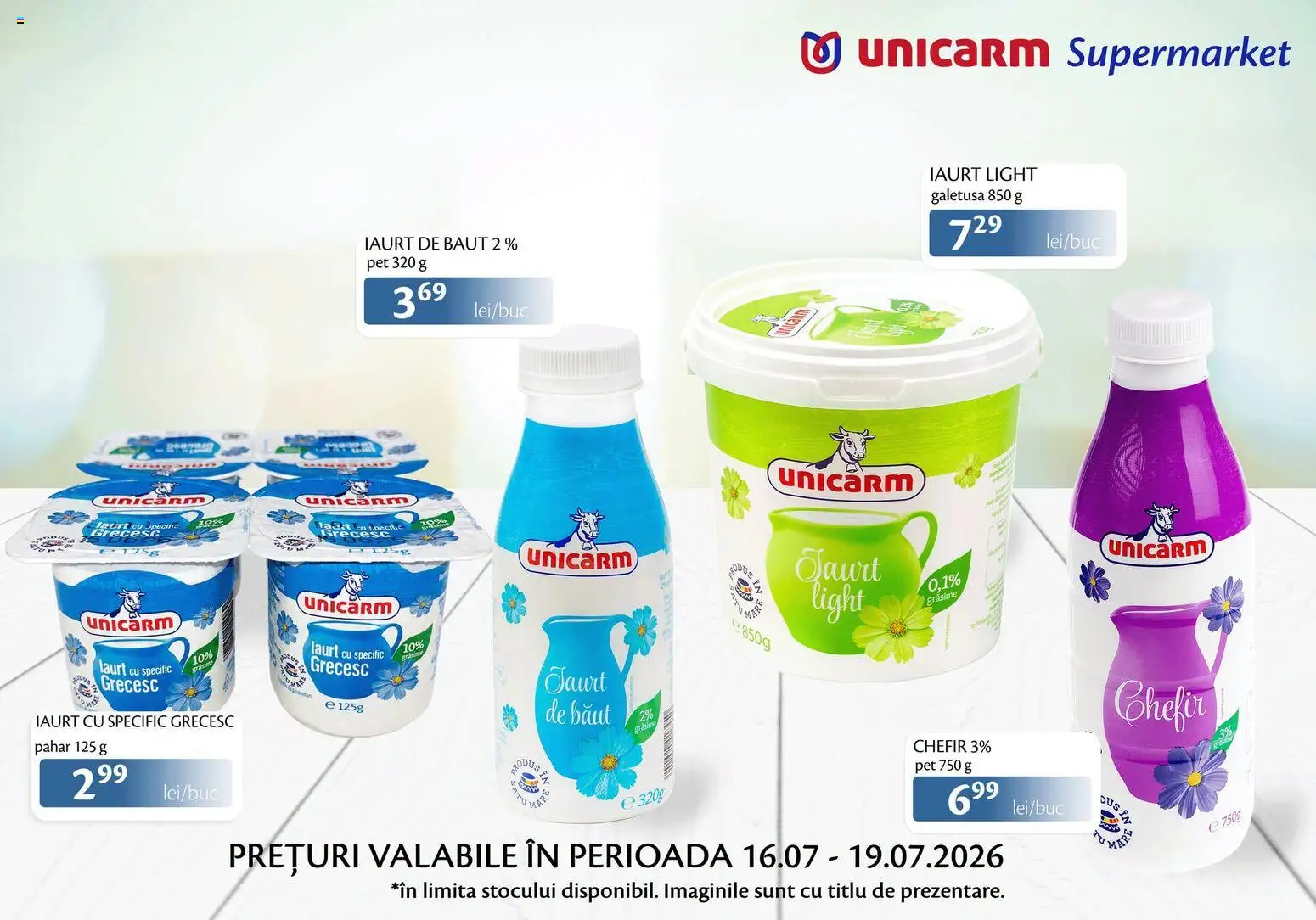 Noul catalog Unicarm – valabil de la 16.07.2026 | Pagină: 2 | Produse: Duș, Iaurt