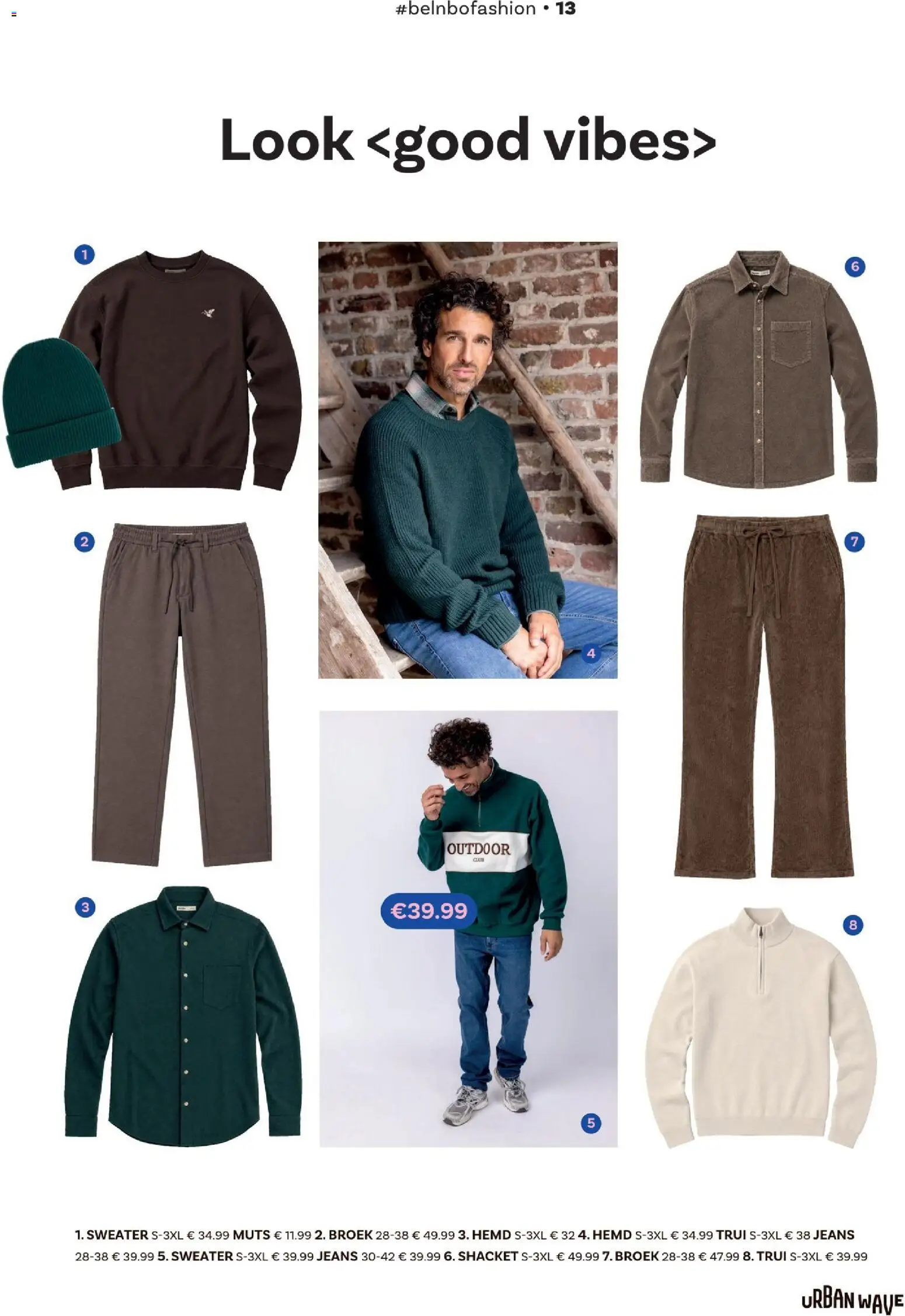 {H1} | Pagina: 13 | Producten: Sweater, Trui, Hemd, Broek