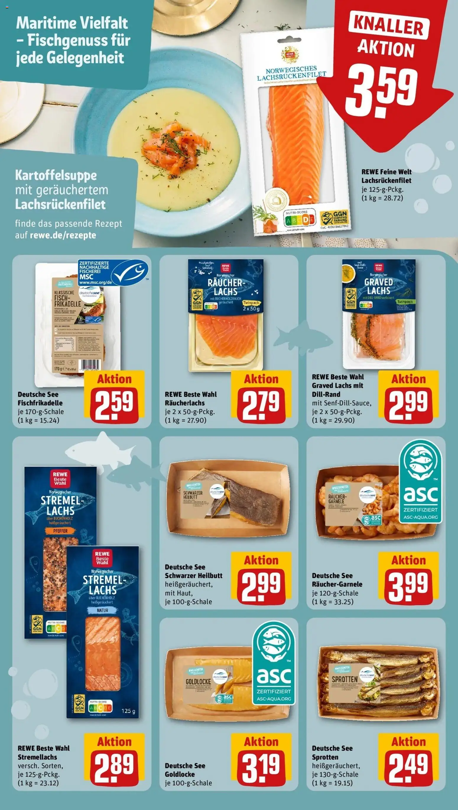REWE Prospekt ab 26.10.2026 zum Blättern » Angebote | Seite: 14 | Produkte: Fisch, Lachs, Räucherlachs, Pfeffer