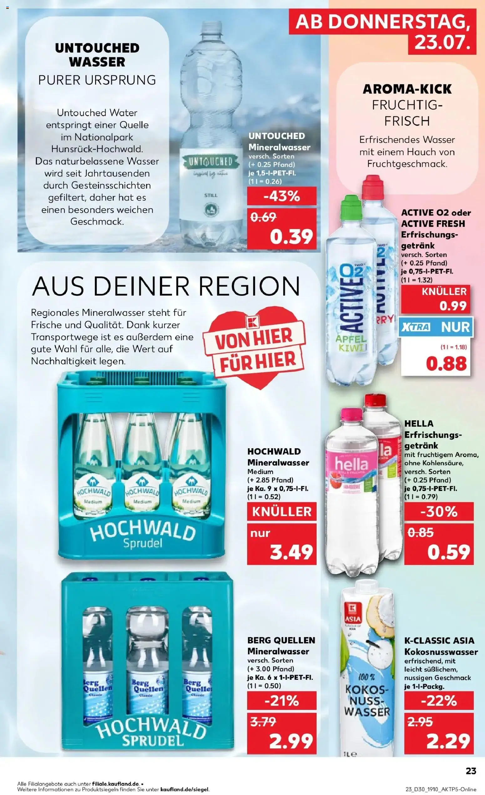 Kaufland Prospekt Ingelheim Am Rhein – gültig ab 23.07.2026 | Seite: 23 | Produkte: Äpfel, Mineralwasser, Wasser, Hella