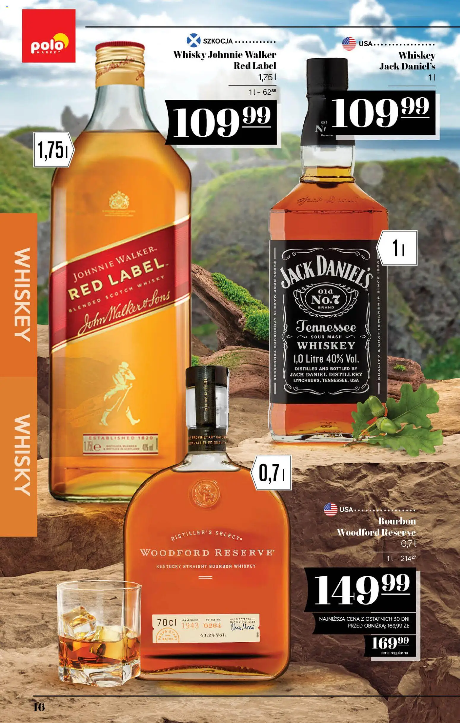 POLOmarket katalog - Alkoholi od 18.06.2026 | Strona: 16 | Produkty: Bourbon, Jack Daniel's, Red label, Whisky