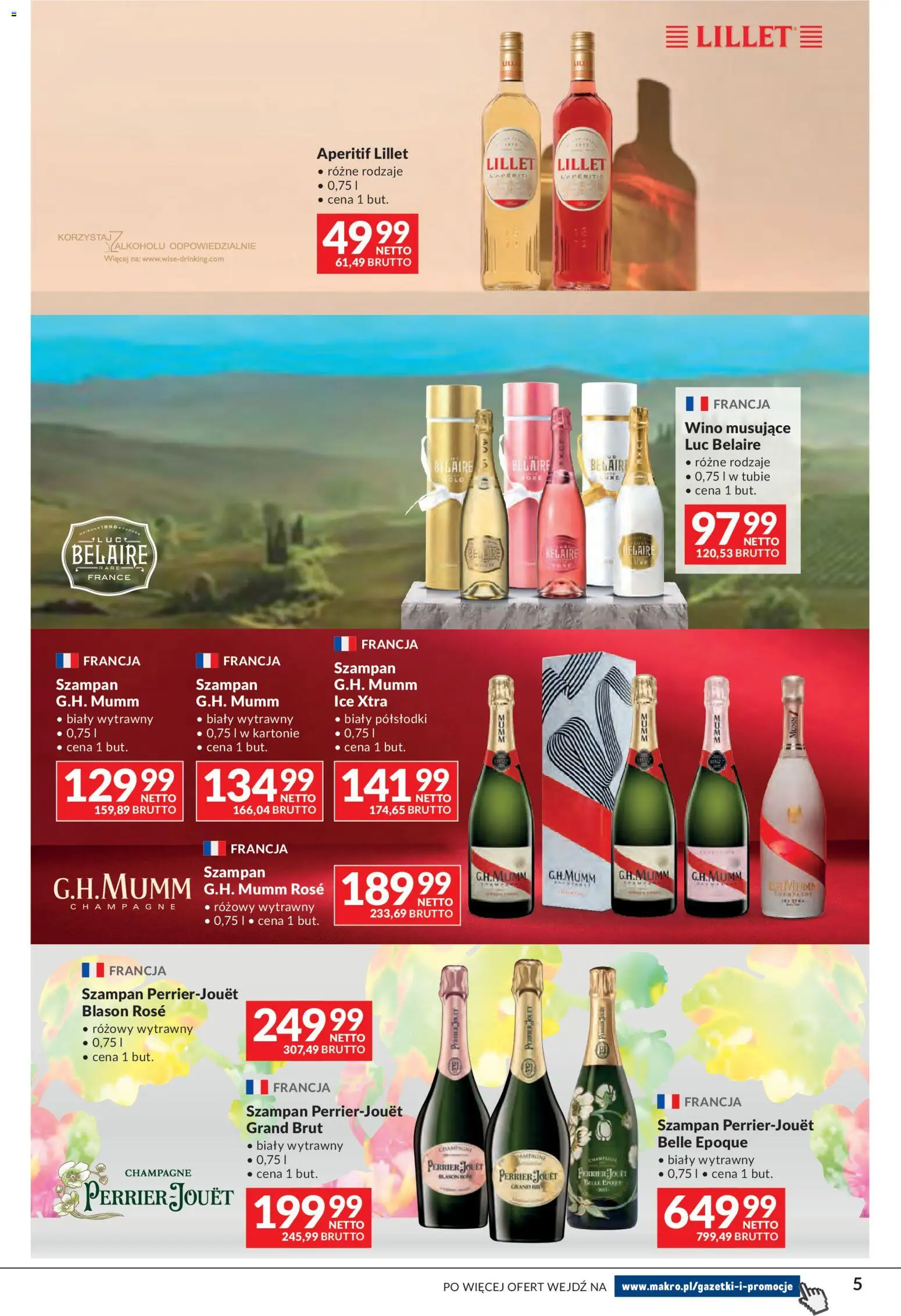 Makro gazetka - Sery, Wędliny, Wina od 01.09.2026 | Strona: 5 | Produkty: Szampan, Wino musujące, Champagne, Aperitif
