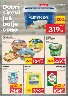 Idea katalog - pregled Idea kataloga - važi od 21.05.2026 | Strana: 9 | Proizvode: Kačkavalj, Šunka, Parmezan, Topljeni sir