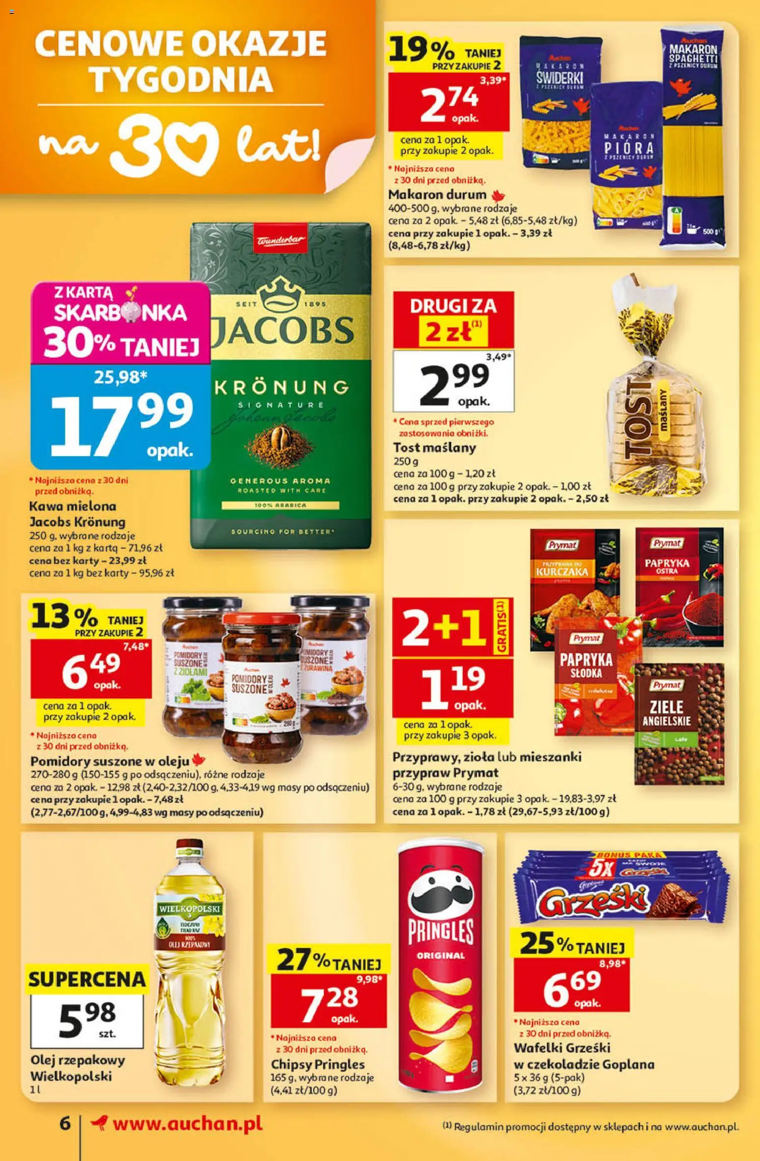 Auchan gazetka od 03.09.2026 | Strona: 6 | Produkty: Olej rzepakowy, Pomidory suszone w oleju, Pomidory, Makaron