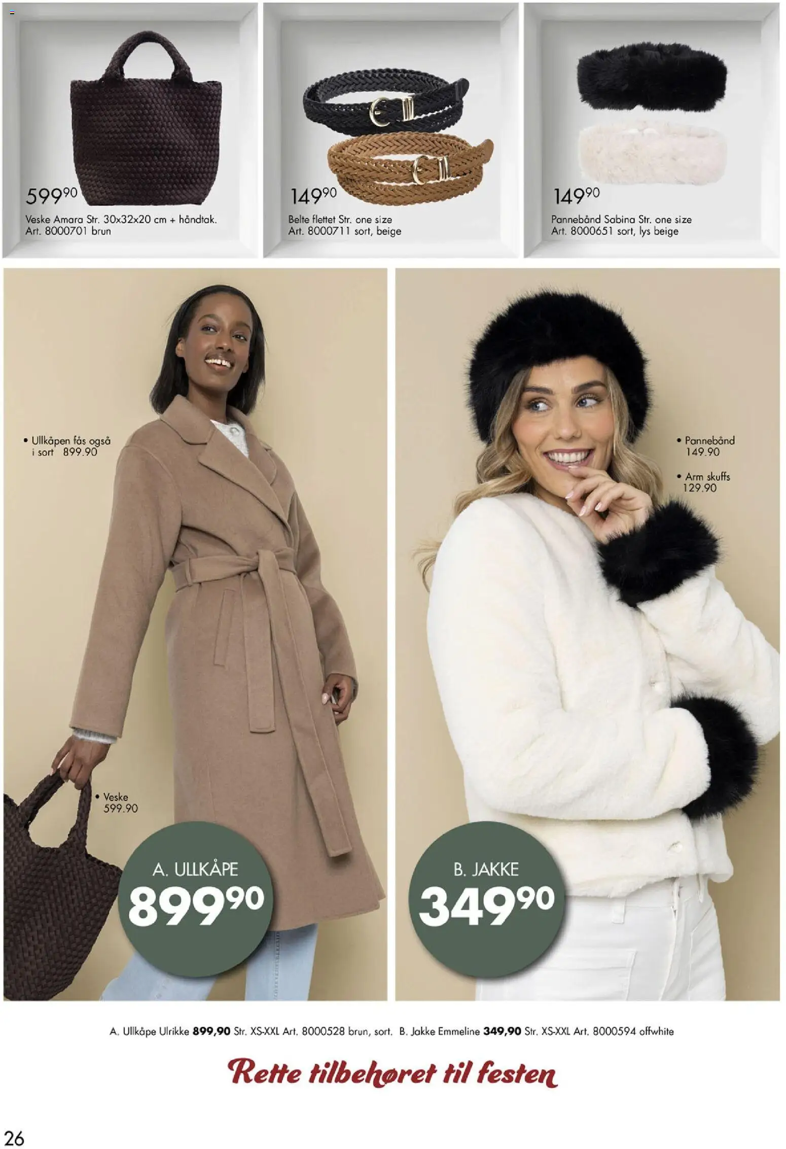 {H1} | Side: 26 | Produkter: Jakke, Belte, Lys, Pannebånd