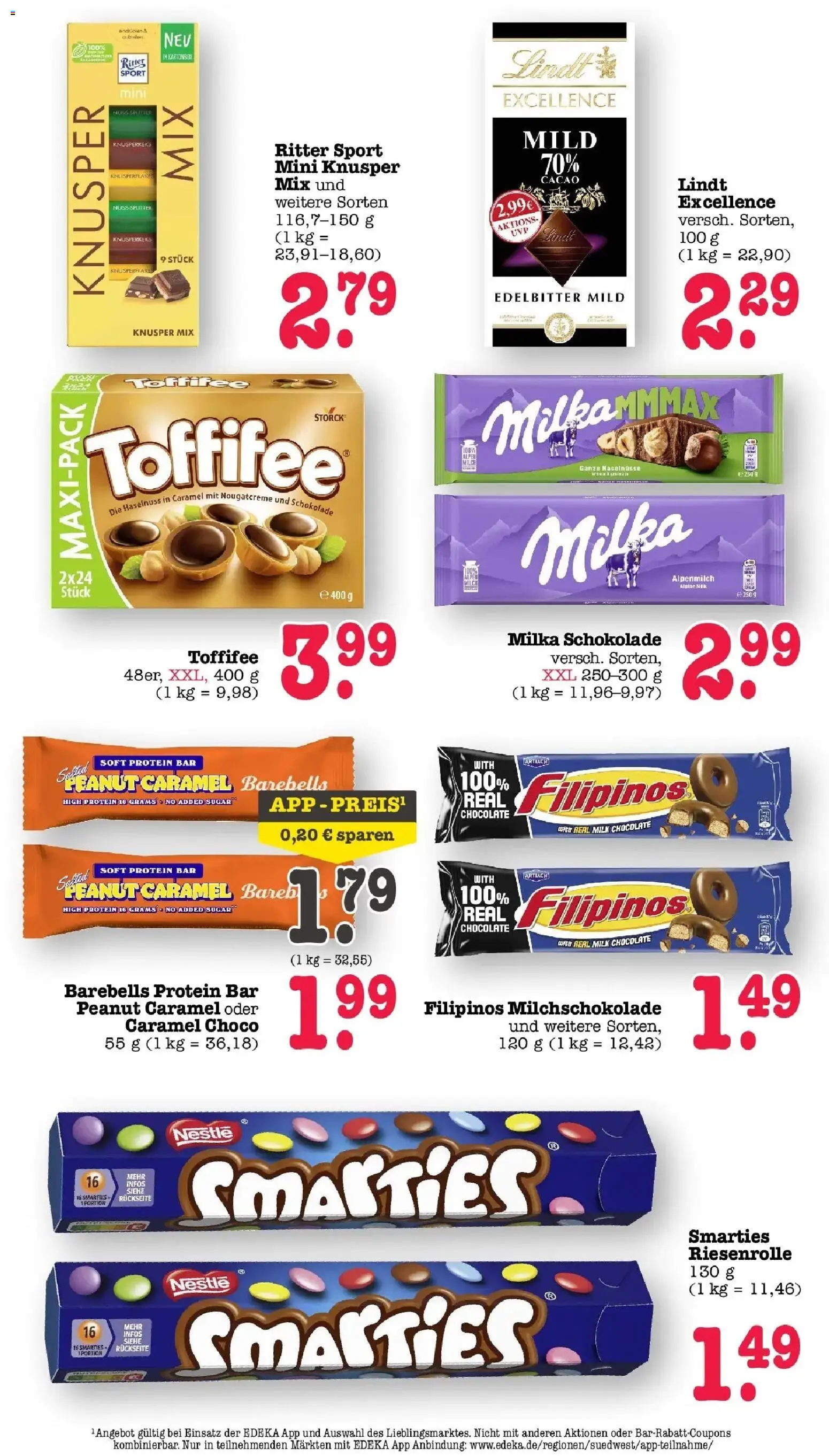E center Prospekt Mainz-Weisenau (ab 26.10.2026) zum Blättern | Seite: 33 | Produkte: Schokolade, Ritter sport, Smarties, Milka