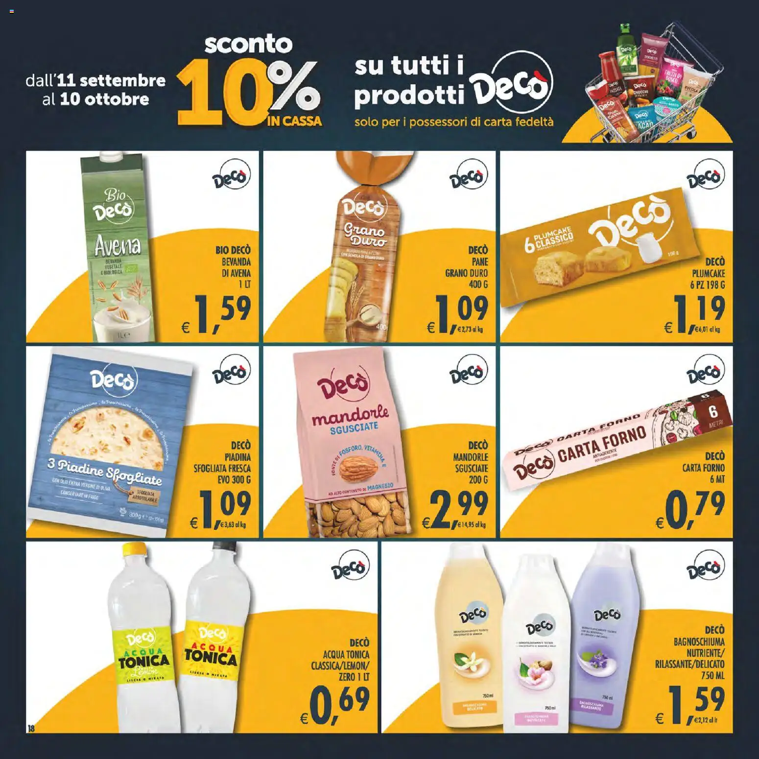 Volantino Decò del 22/09/2026 | Pagina: 20 | Prodotti: Rucola, Forno, Gnocchi, Carta forno