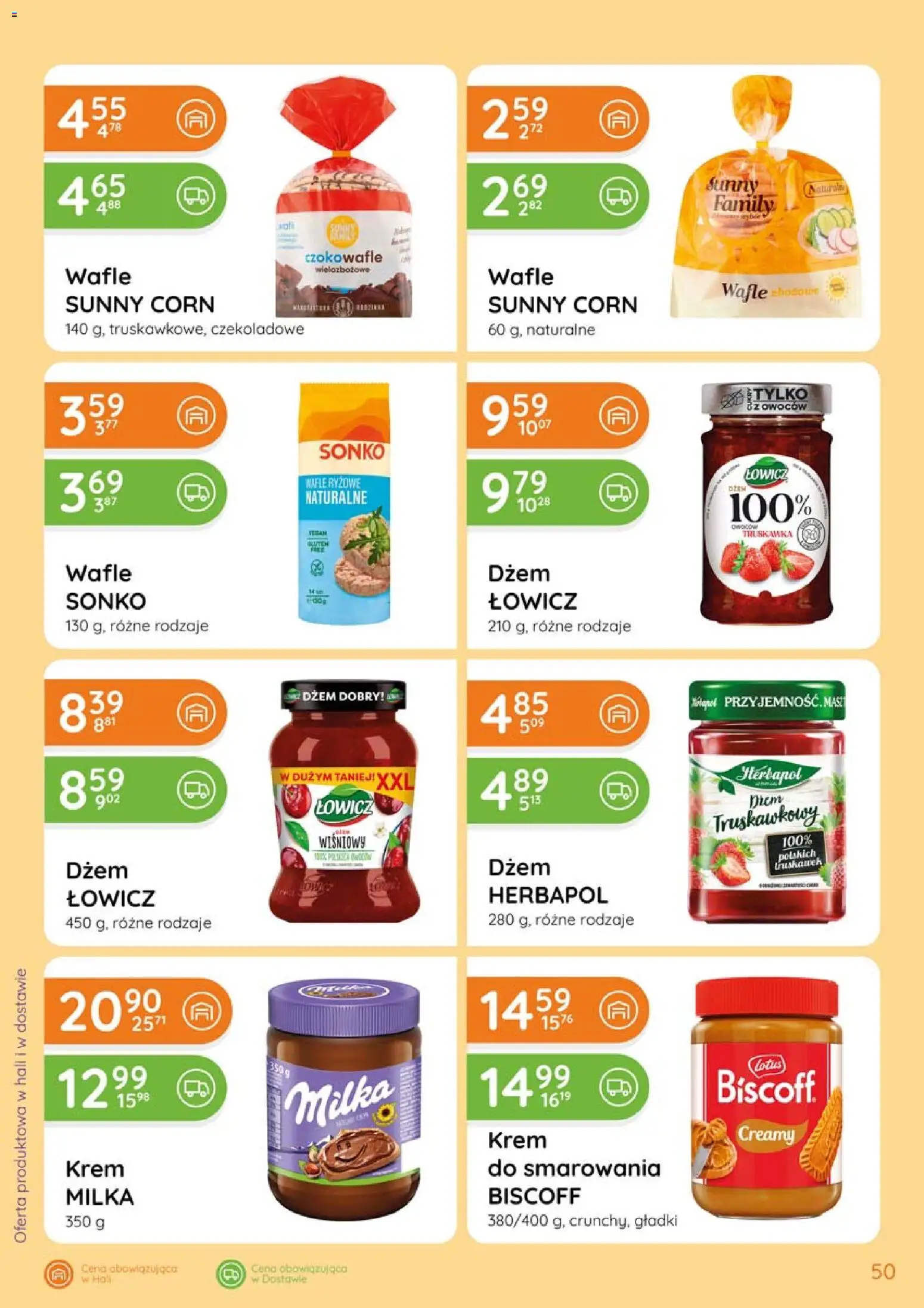 Eurocash gazetka od 20.08.2026 | Strona: 50 | Produkty: Milka, Lotus, Dżem, Krem