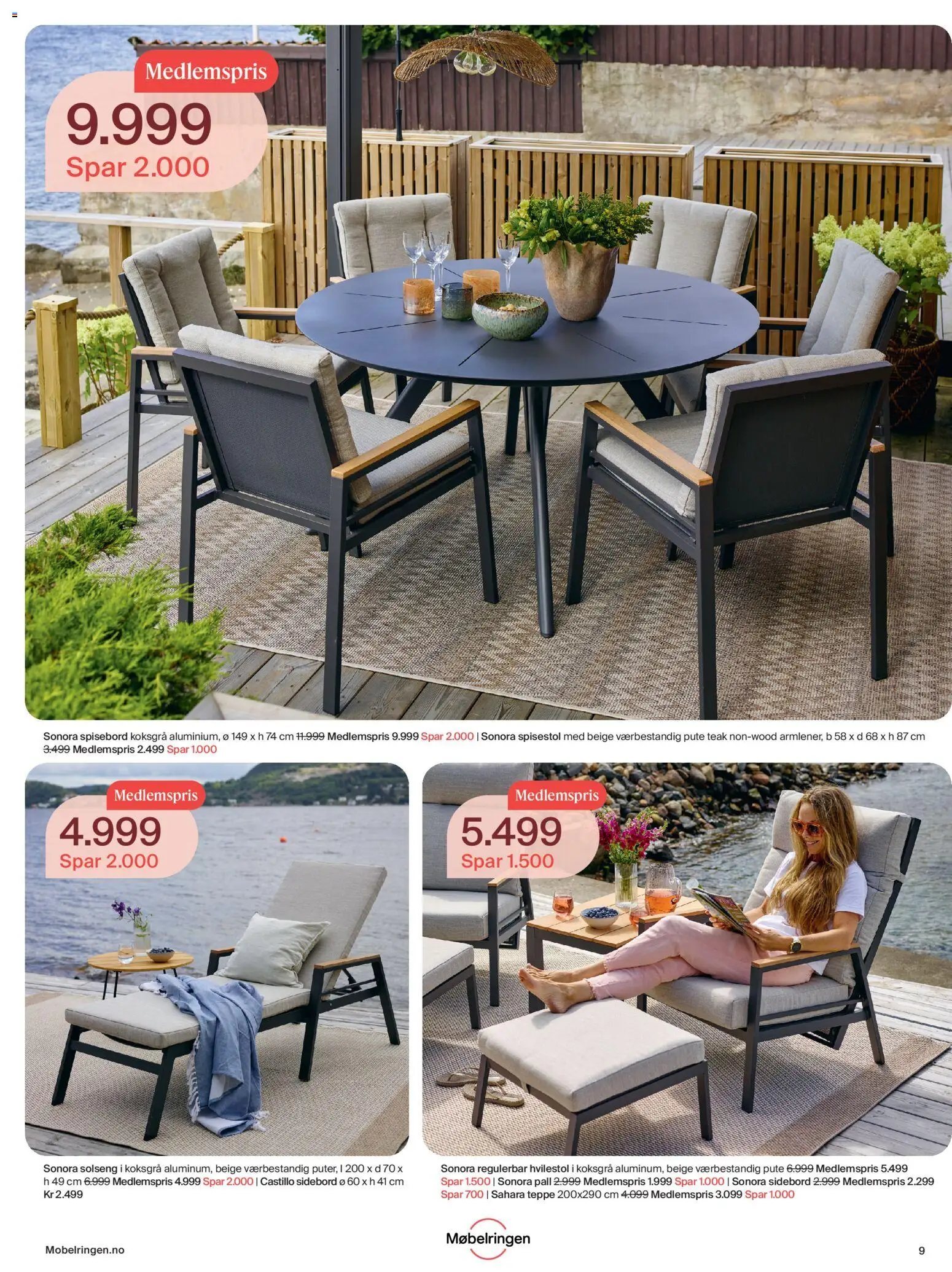 {H1} | Side: 9 | Produkter: Spisestol, Hvilestol, Pute, Sidebord