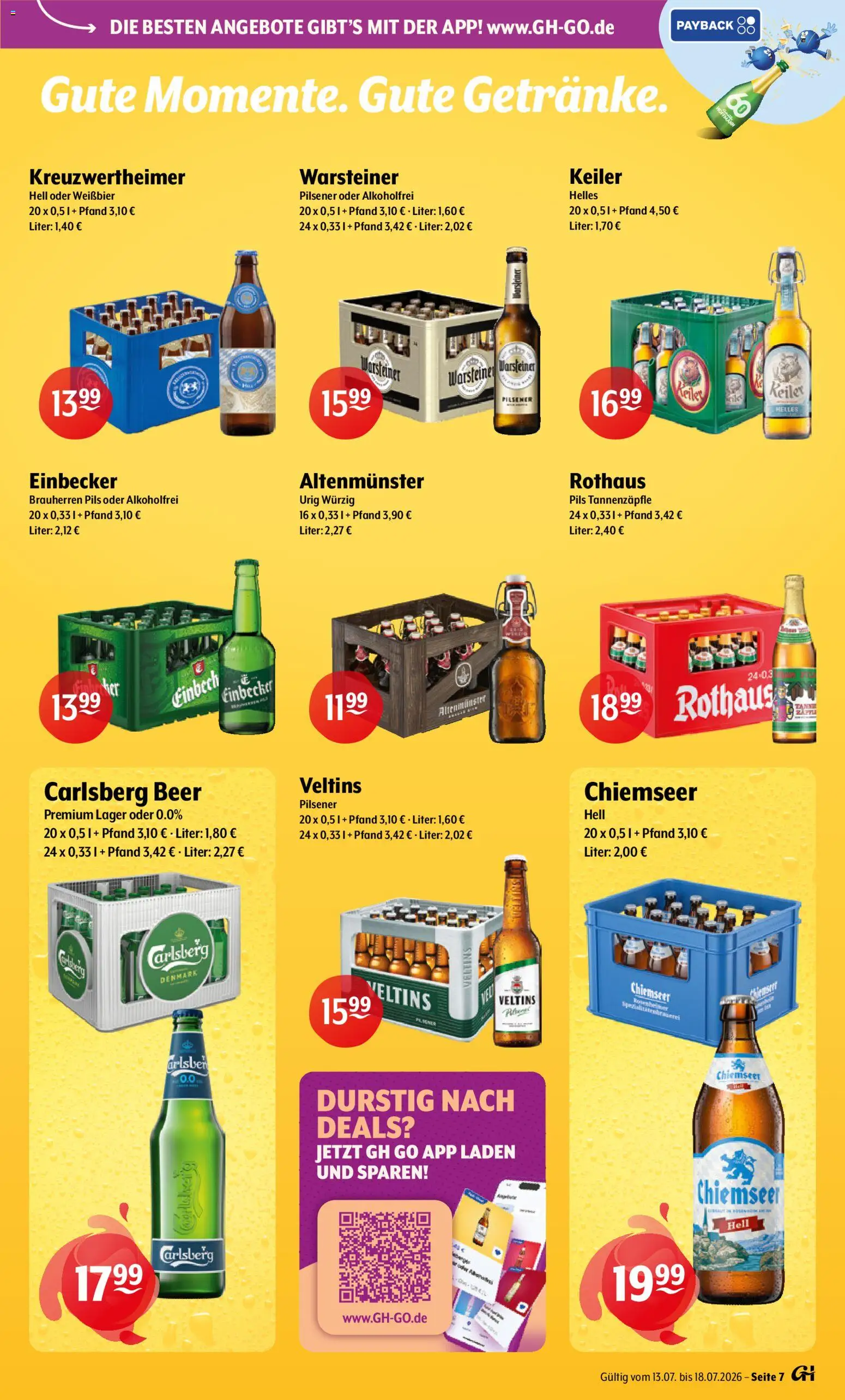 Getränke Hoffmann - Hamburg – gültig ab 13.07.2026 | Seite: 7 | Produkte: Carlsberg, Pils, Warsteiner, Veltins