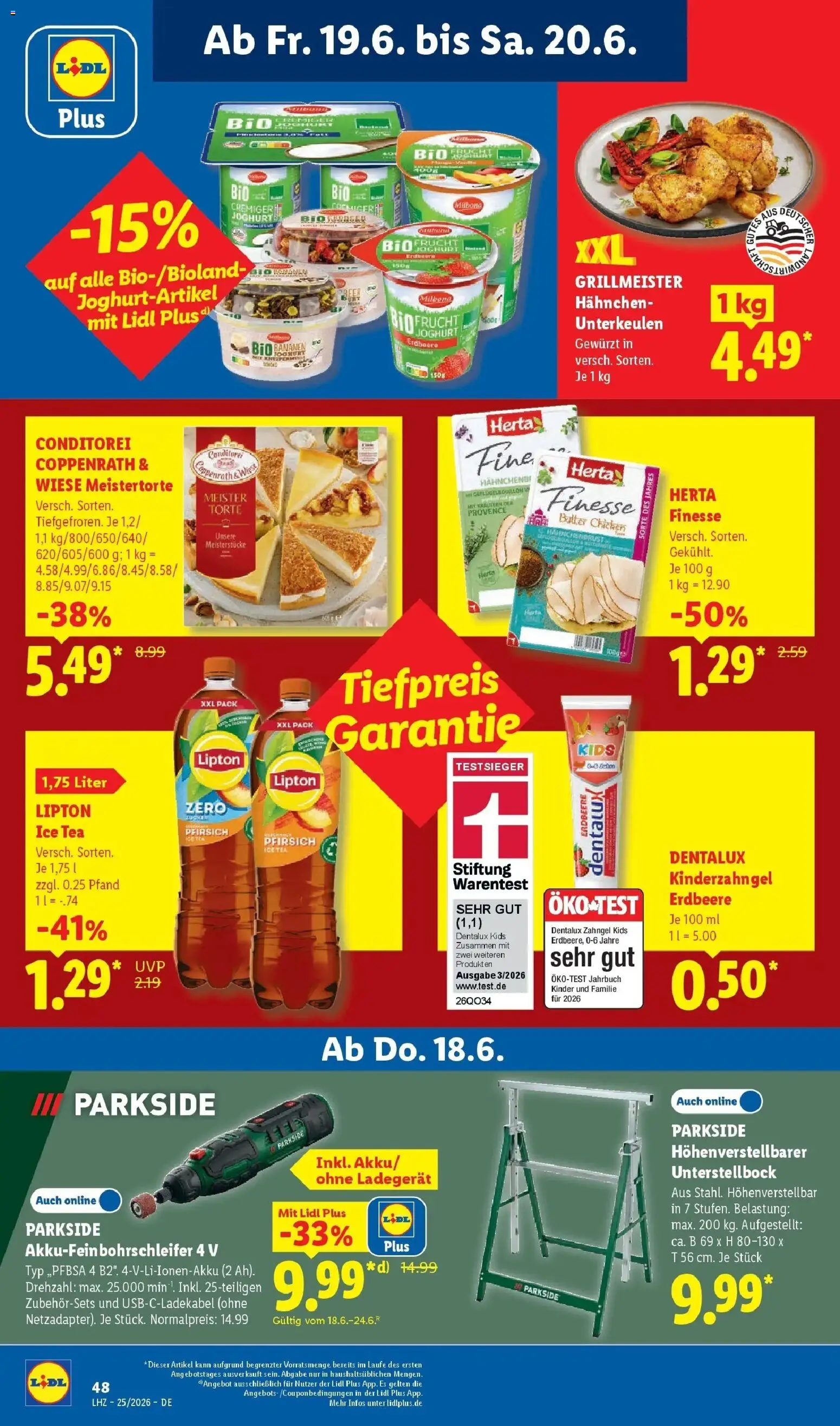 Lidl Prospekt Einbeck – gültig ab 15.06.2026 | Seite: 70 | Produkte: Butter, Joghurt, Bananen, Zucker