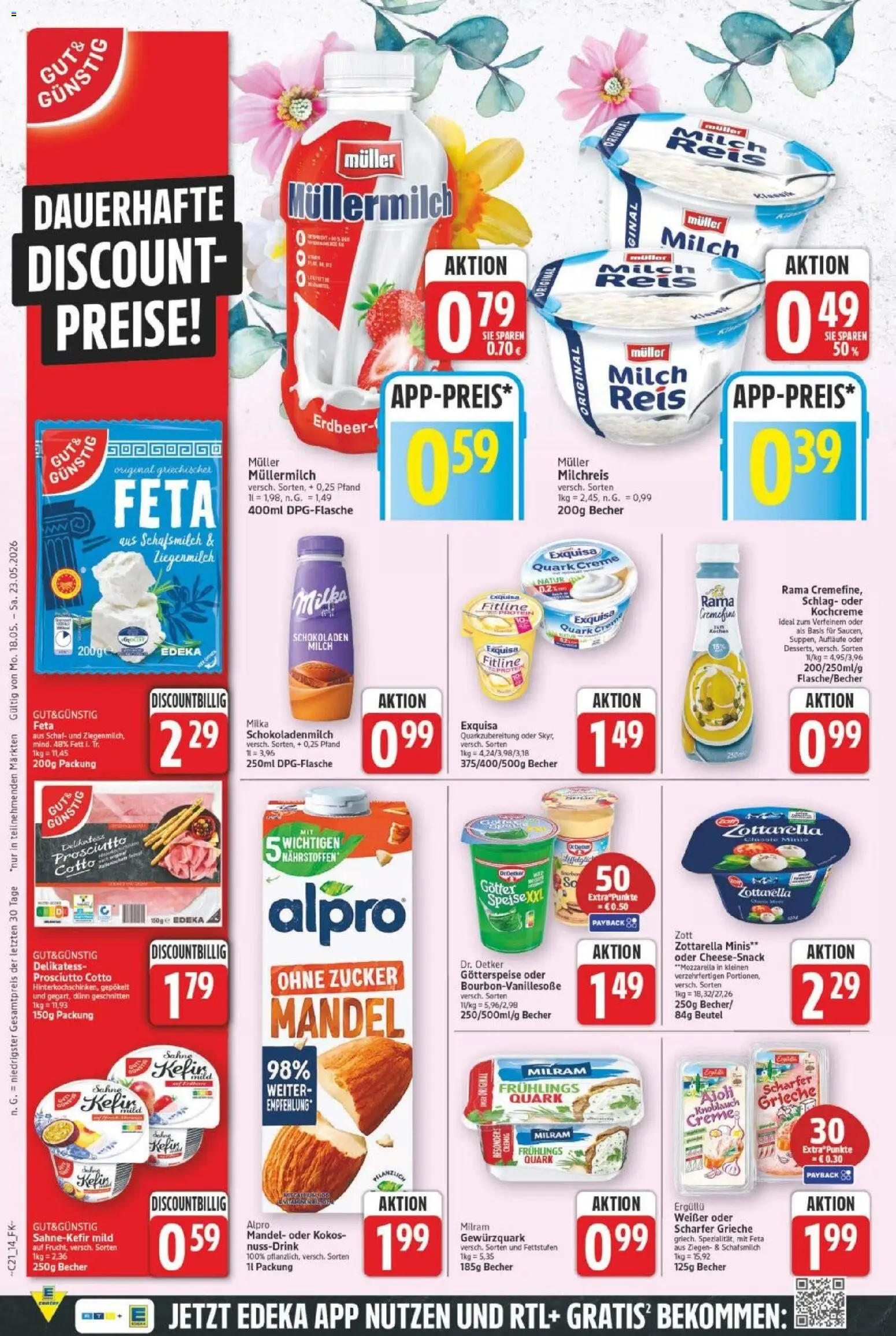 E center Prospekt 	 – gültig ab 18.05.2026 | Seite: 16 | Produkte: Mozzarella, Milram, Knoblauch, Reis