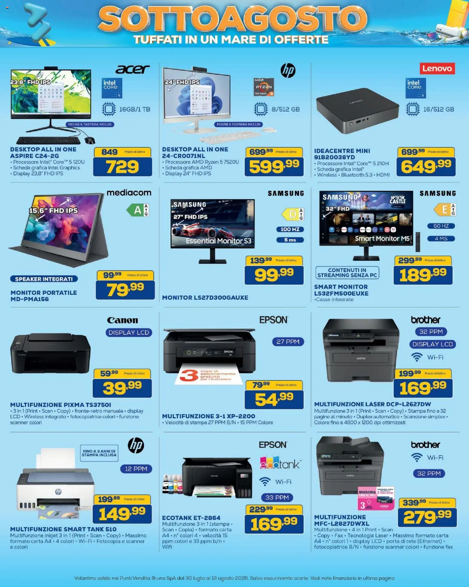 Volantino BRUNO del 30/07/2026 | Pagina: 19 | Prodotti: Monitor, PC, Mouse, Samsung