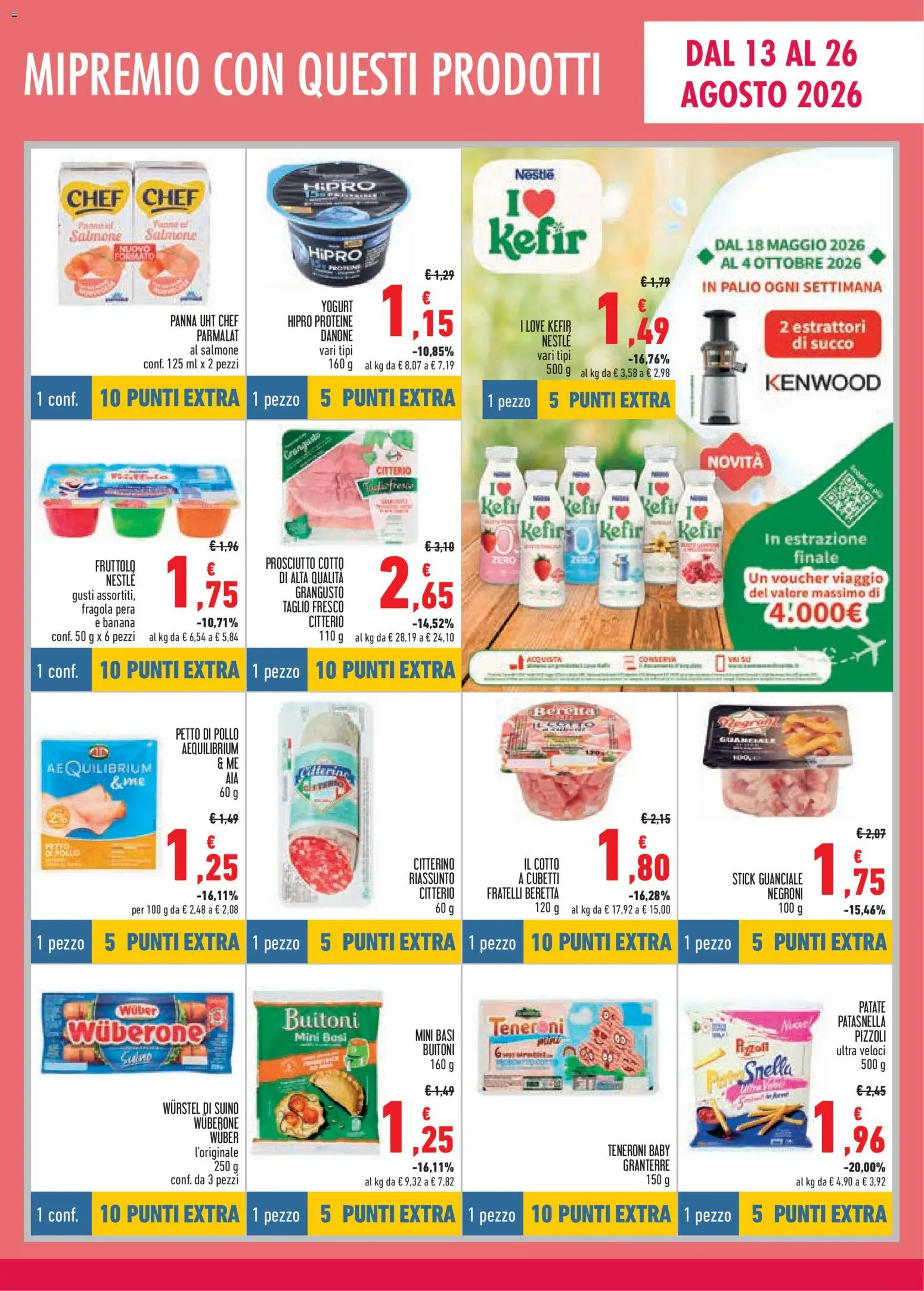 Volantino Conad del 13/08/2026 | Pagina: 5 | Prodotti: Yogurt, Pollo, Patate, Wurstel