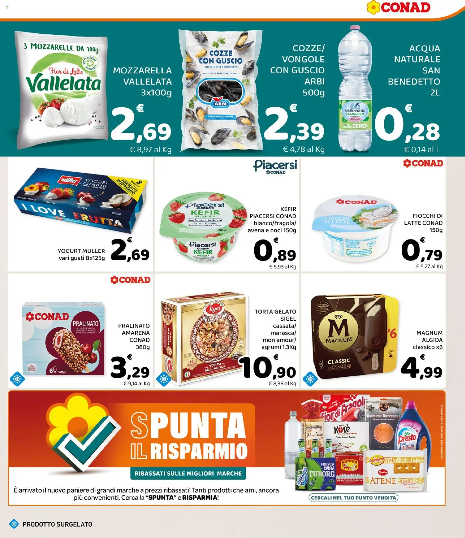 Volantino Conad del 24/06/2026 | Pagina: 3 | Prodotti: Salmone, Cozze, Fiocchi di latte, Latte