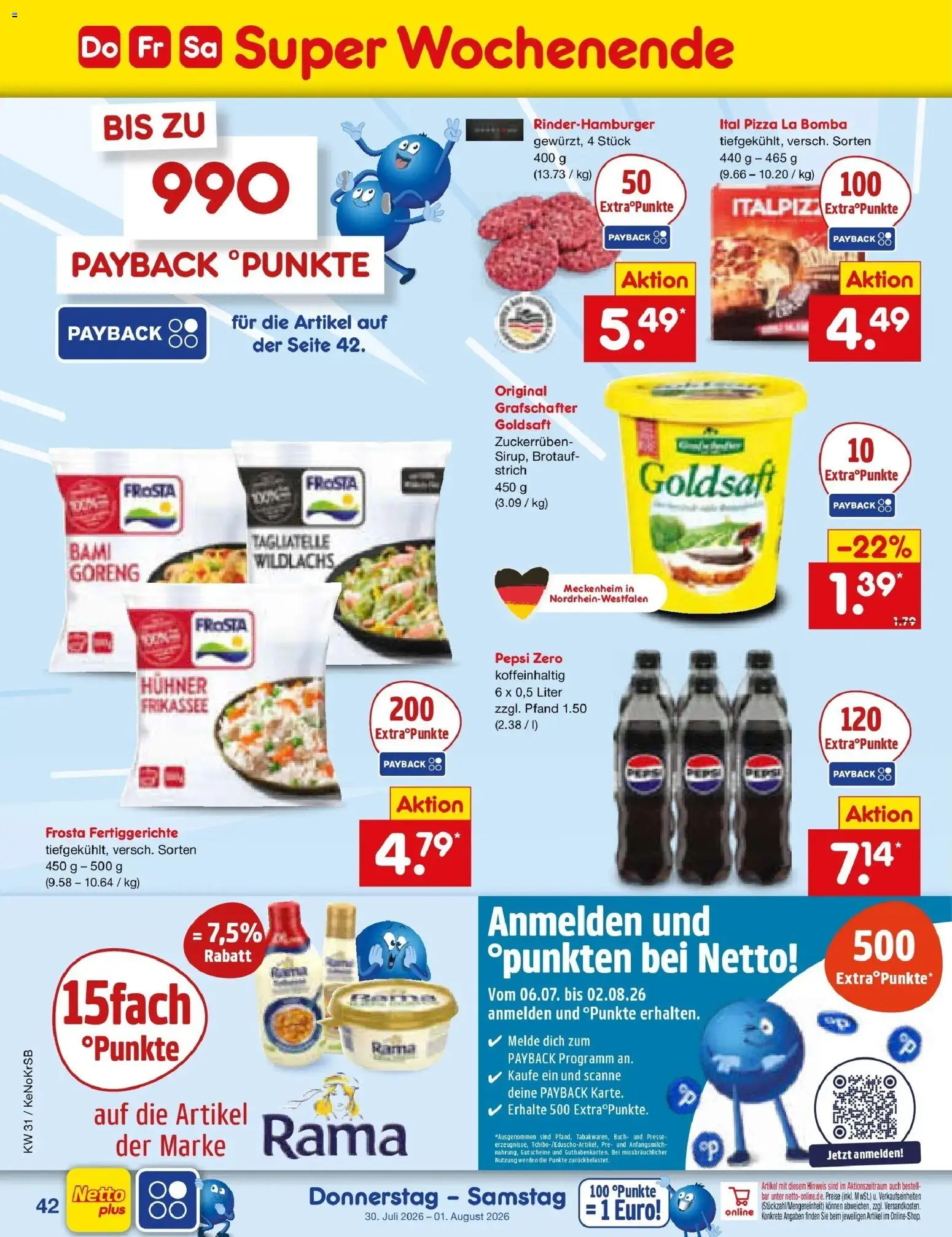 Netto Marken-Discount Prospekt Baesweiler – gültig ab 27.07.2026 | Seite: 61 | Produkte: Presse, Frosta, Pepsi, Pizza