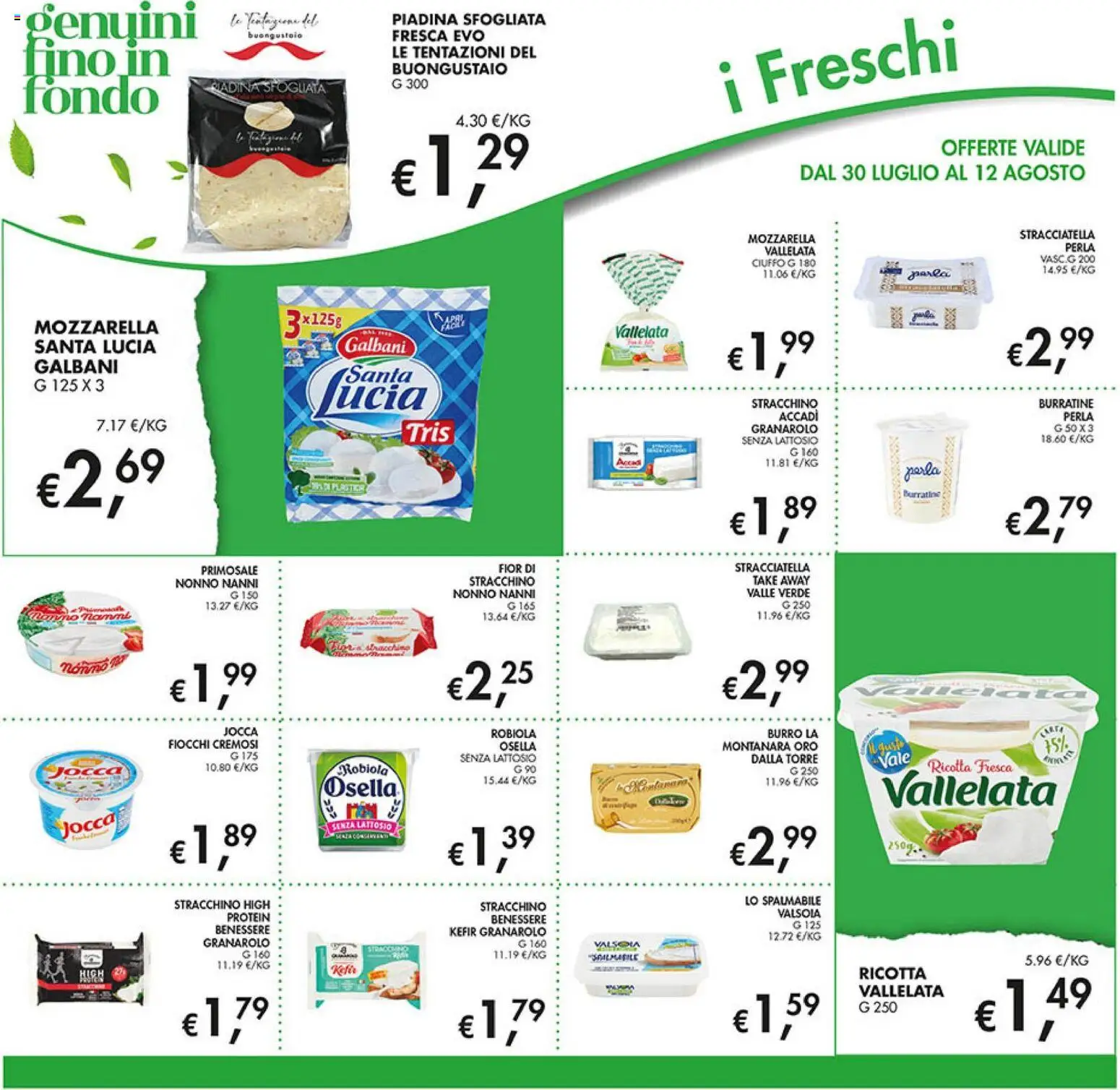 Volantino Coal del 30/07/2026 | Pagina: 10 | Prodotti: Fiocchi, Mozzarella, Piadina, Robiola