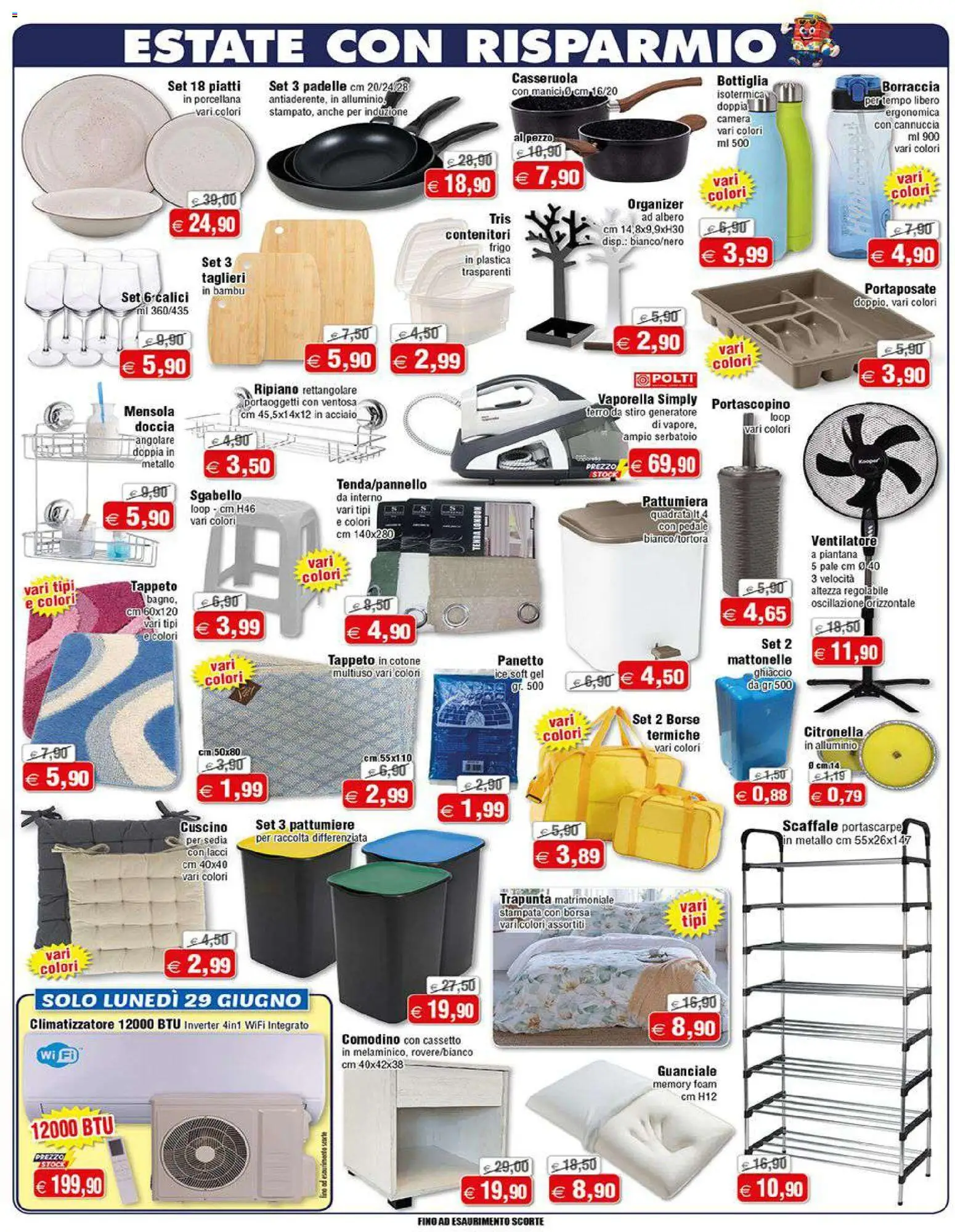 Volantino Magazzini Smart del 26/06/2026 | Pagina: 2 | Prodotti: Ripiano, Alluminio, Ferro da stiro, Borraccia