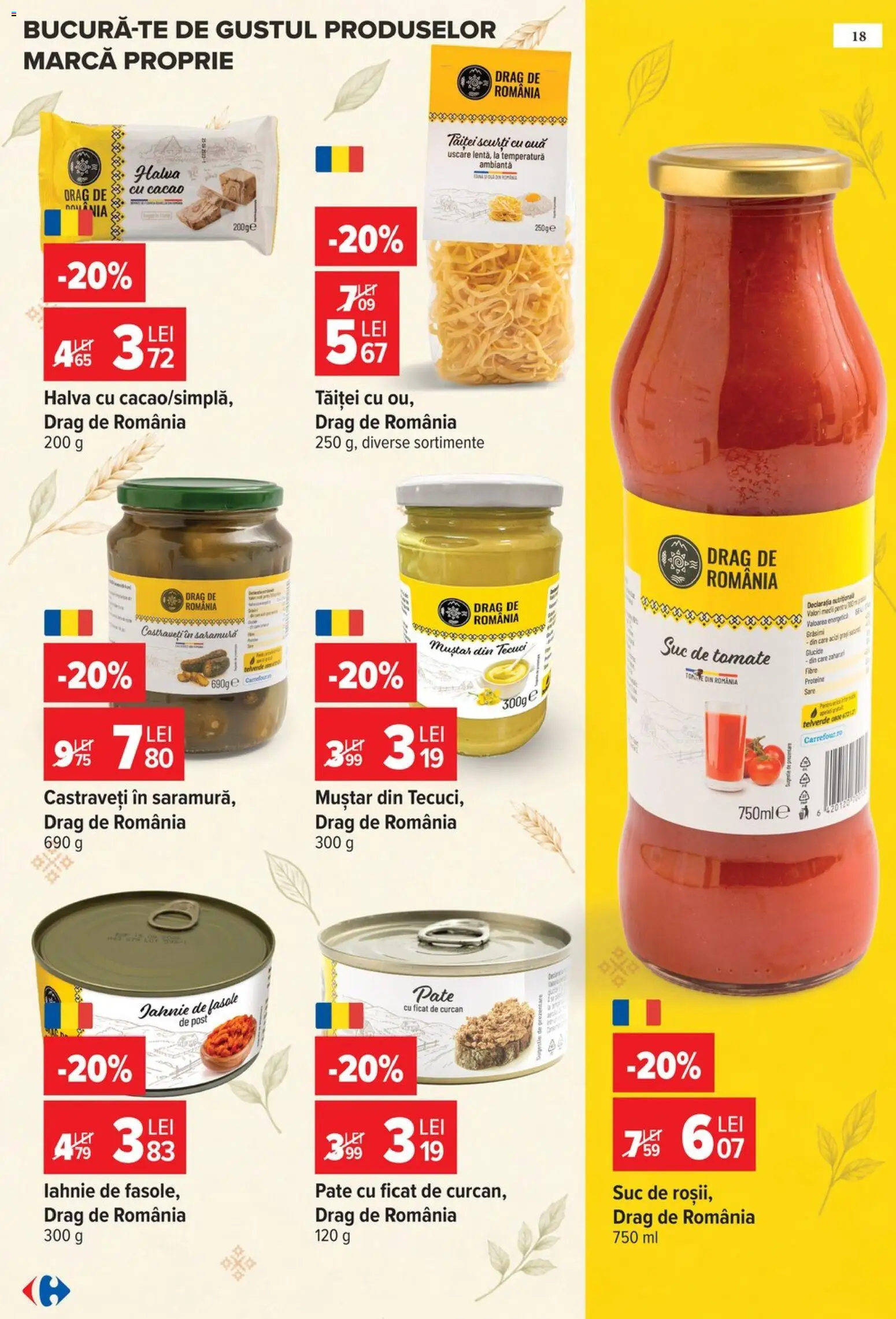 Noul catalog Carrefour – valabil de la 14.10.2026 | Pagină: 18 | Produse: Halva, Proteine, Ouă, Cacao