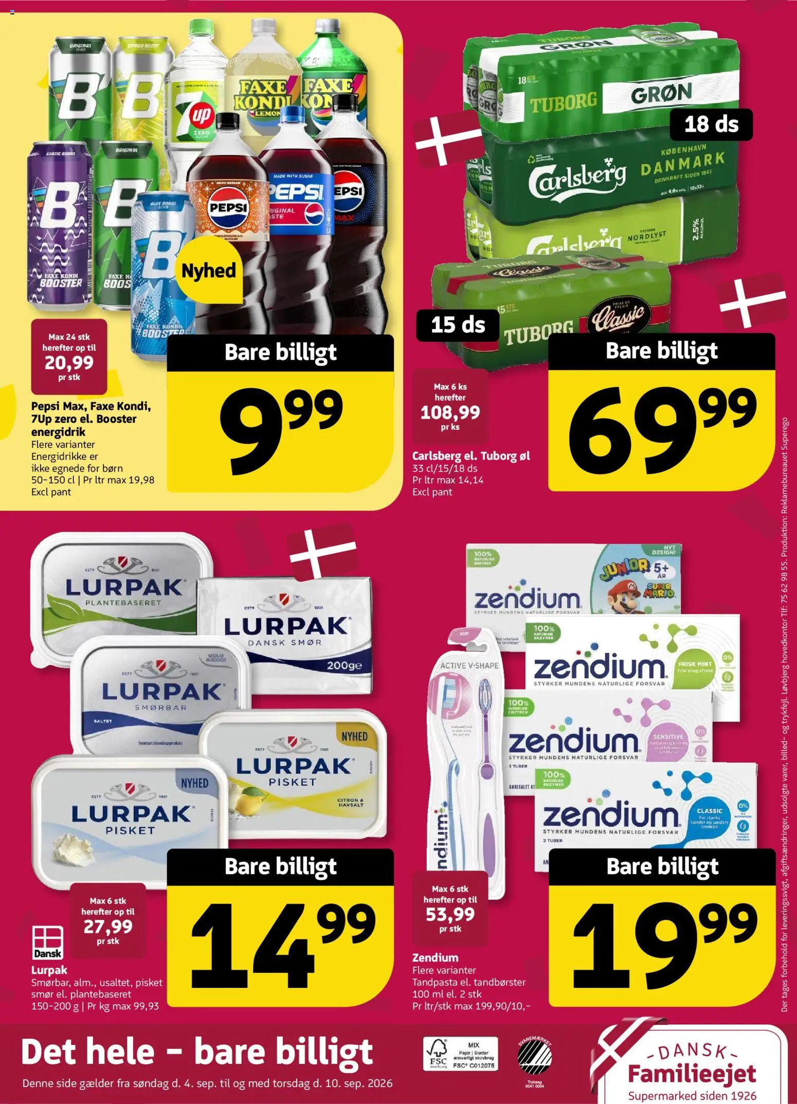 Løvbjerg tilbudsavis – gyldig fra 04/09/2026 | Side: 32 | Produkter: Smør, Tandpasta, Energidrikke, Pepsi