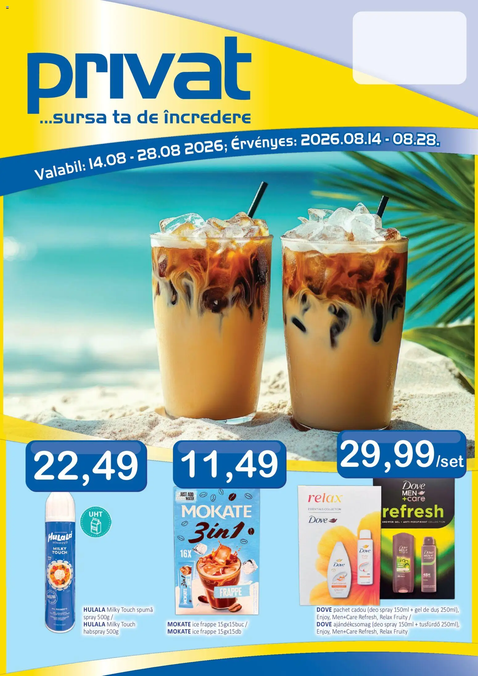 Noul catalog CBA – valabil de la 14.08.2026 | Pagină: 1 | Produse: Deo spray, Duș, Gel de duș, Antiperspirant
