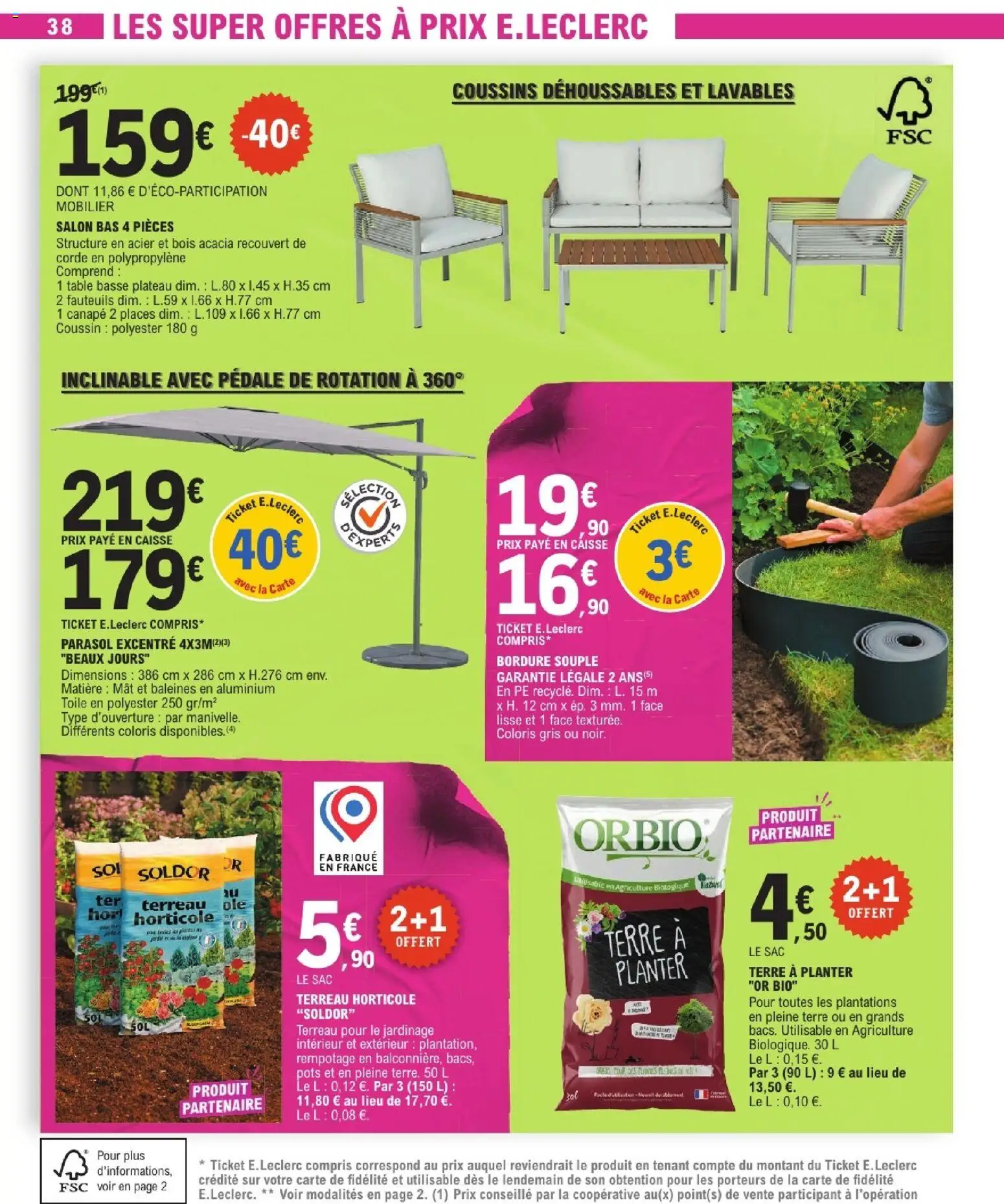 {H1} | Page: 38 | Produits: Sac, Terreau, Canapé, Table basse