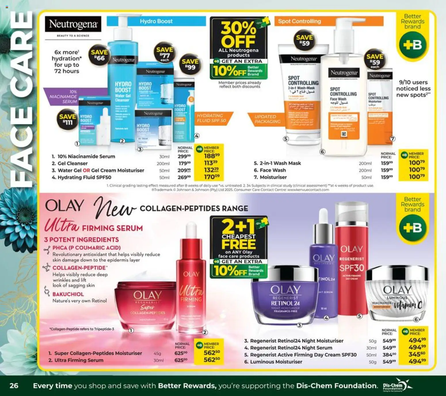 New Dis-Chem catalogue – valid from 20/08/2026 | Page: 26 | Products: Serum, Fragrance, Water, Day cream