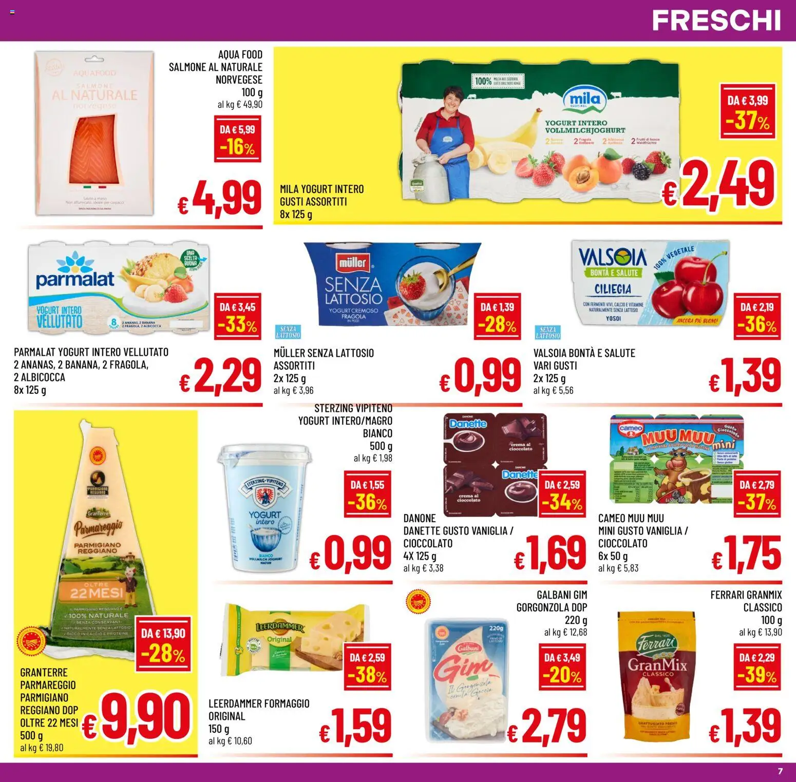 Volantino A&O del 10.06.2026 | Pagina: 7 | Prodotti: Crema, Salmone, Formaggio, Parmigiano