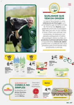 Pré-visualização OVOS AR LIVRE MATINADOS CLASSE M/L, Ovos de galinhas criadas ao ar livre, classe M/L válido de 05.05.2026 | Página: 57 | Produtos: Leite, Manteiga, Queijo, Ovos