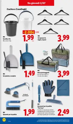 Anteprima del volantino Borsa portaoggetti, Borsa portaoggetti trasparente con manici neri. Dimensioni: 65 x 22 x 65 cm (93 L) o 74 x 36 x 33 cm (88 L). Contiene 50% GRS certified recycled polypropylene. valido a partire dal 02/07/2026 | Pagina: 28 | Prodotti: Spazzola, Paletta, Secchio, Borsa