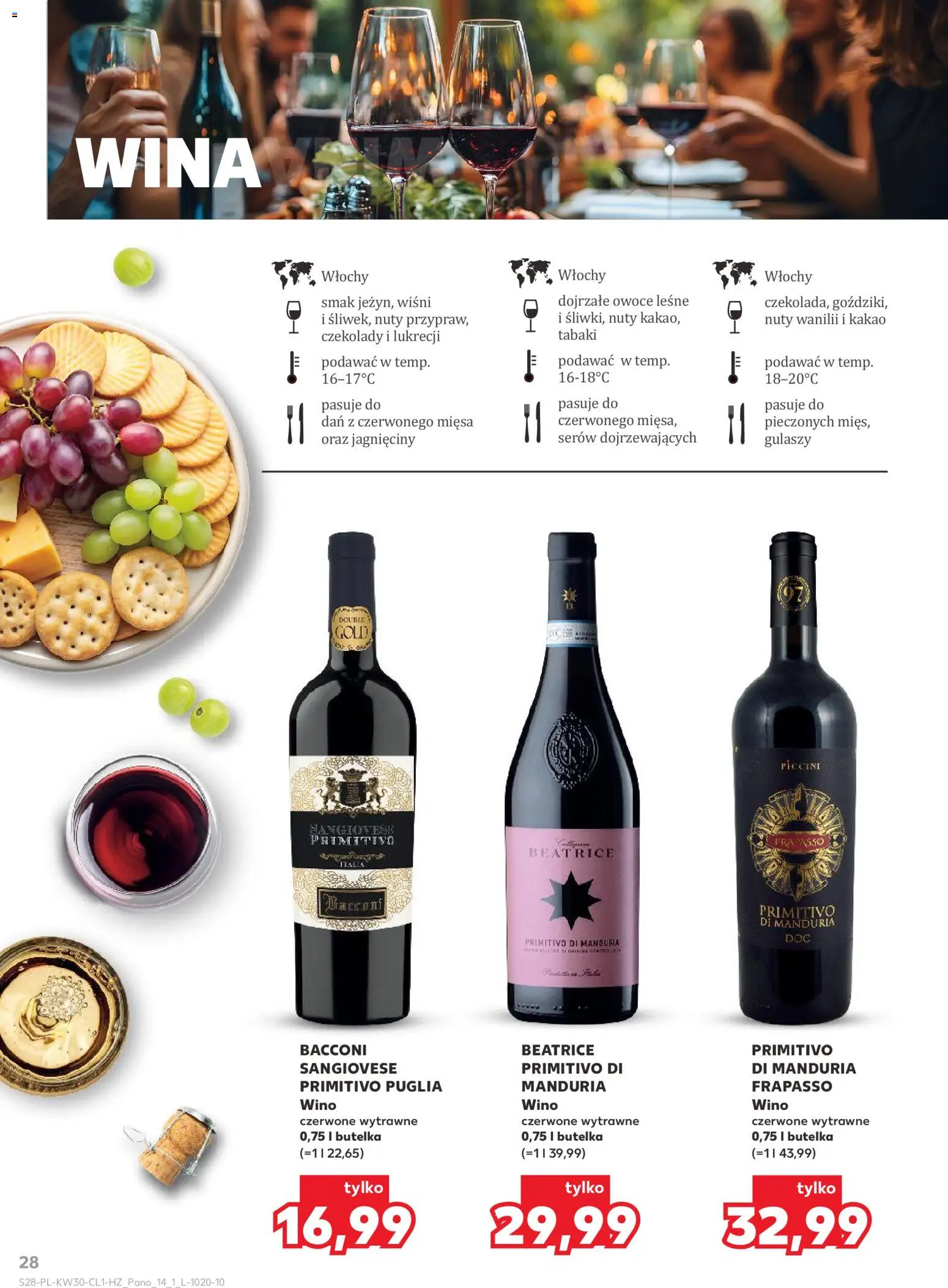 Kaufland Polsko leták - Barek od 23.07.2026 | Strana: 28 | Produkty: Primitivo Puglia, Primitivo Di Manduria, Primitivo, Kakao