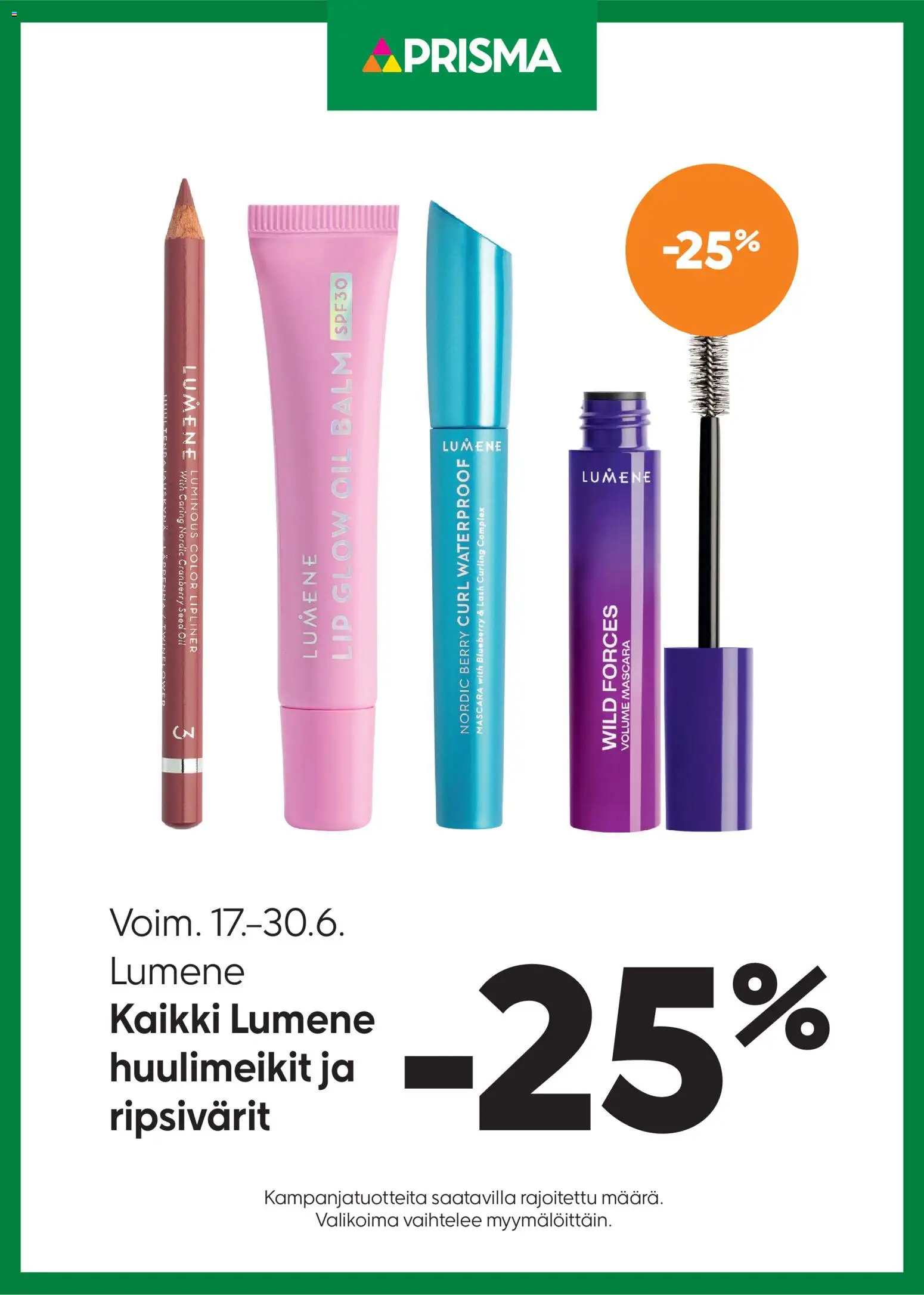 Prisma tarjoukset Lumene – voimassa 17.06.2026 alkaen | Sivu: 1