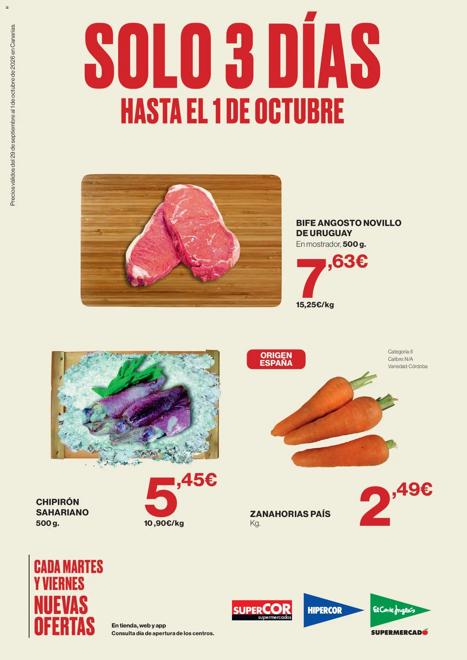 Supercor Canarias │ válido desde el 29/09/2026 | Página: 1 | Productos: Zanahorias