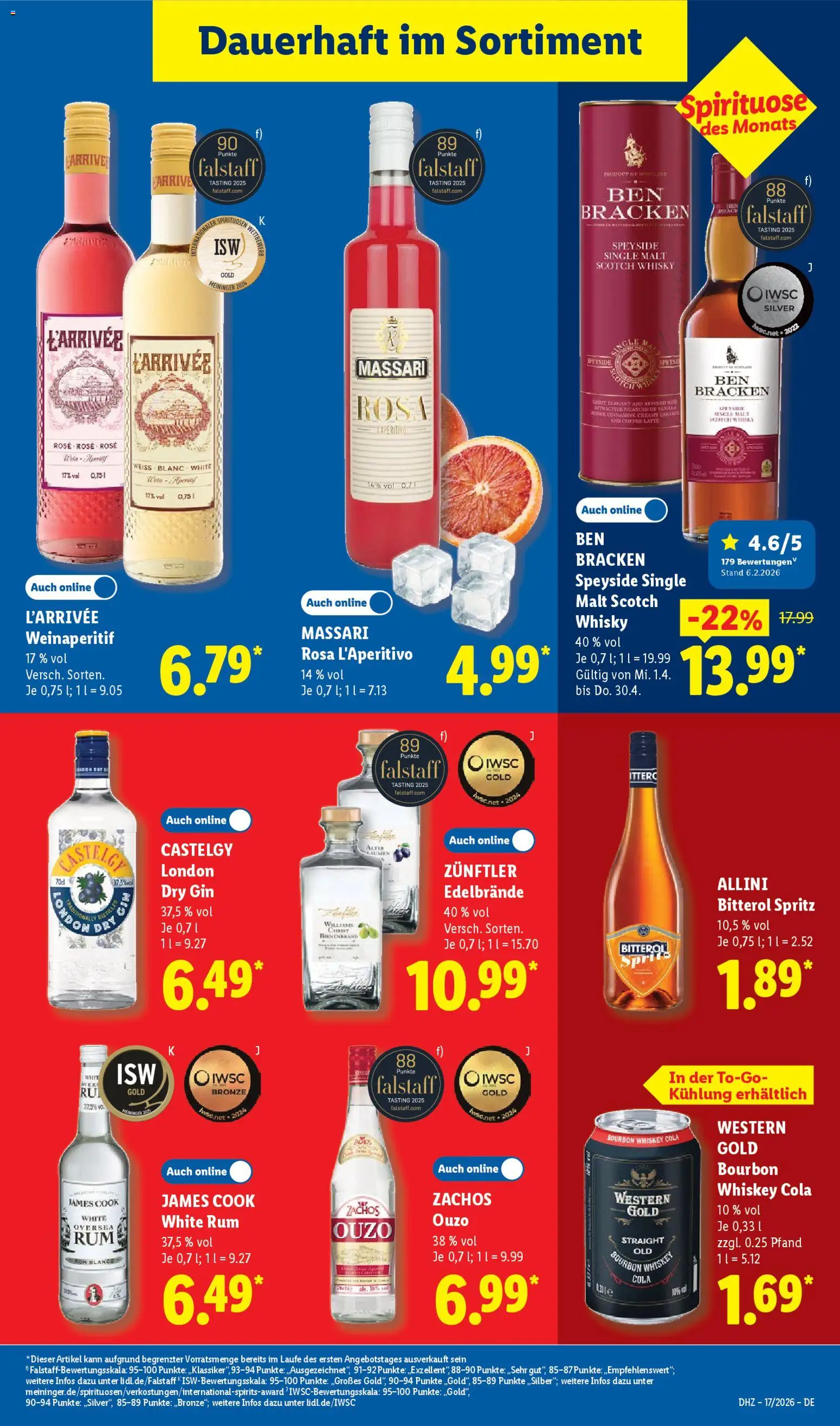 Lidl Německo leták od 20.04.2026 | Strana: 31 | Produkty: Whiskey, Whisky, Spritz, Bitterol