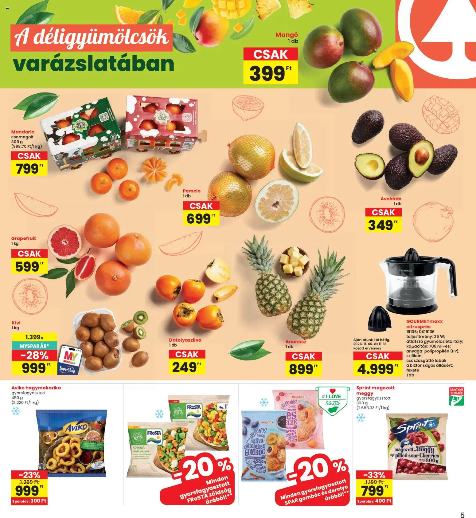 Interspar akciós ujság - amely érvényes a következő dátumtól: 2026.11.05. | Oldal: 5