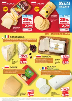 Náhled letáku Kaufland Polsko leták od 25.06.2026 | Strana: 31 | Produkty: Gouda, Gorgonzola, Karty