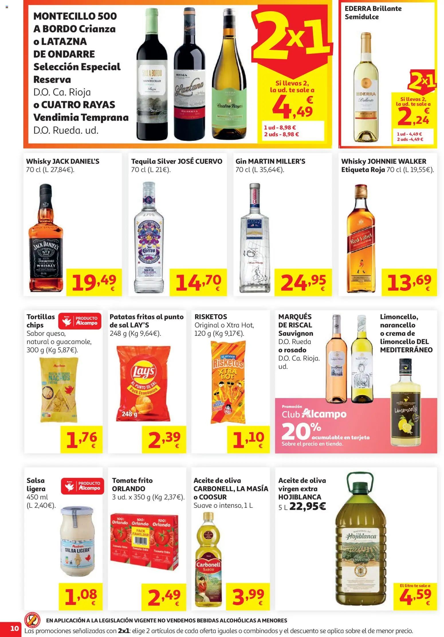 Alcampo  HP Nacional Cat Litoral │ válido desde el 29/07/2026 | Página: 10 | Productos: Aceite, Té, Aceite de oliva, Whisky